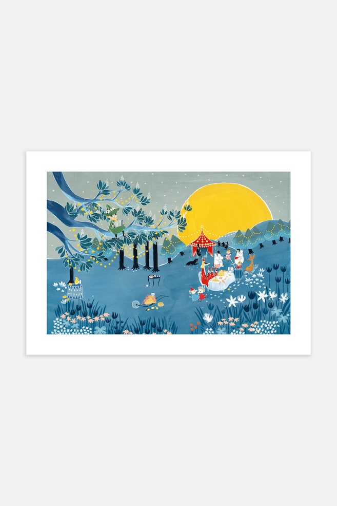 Party In The Moominvalley Poster - Blå - 1