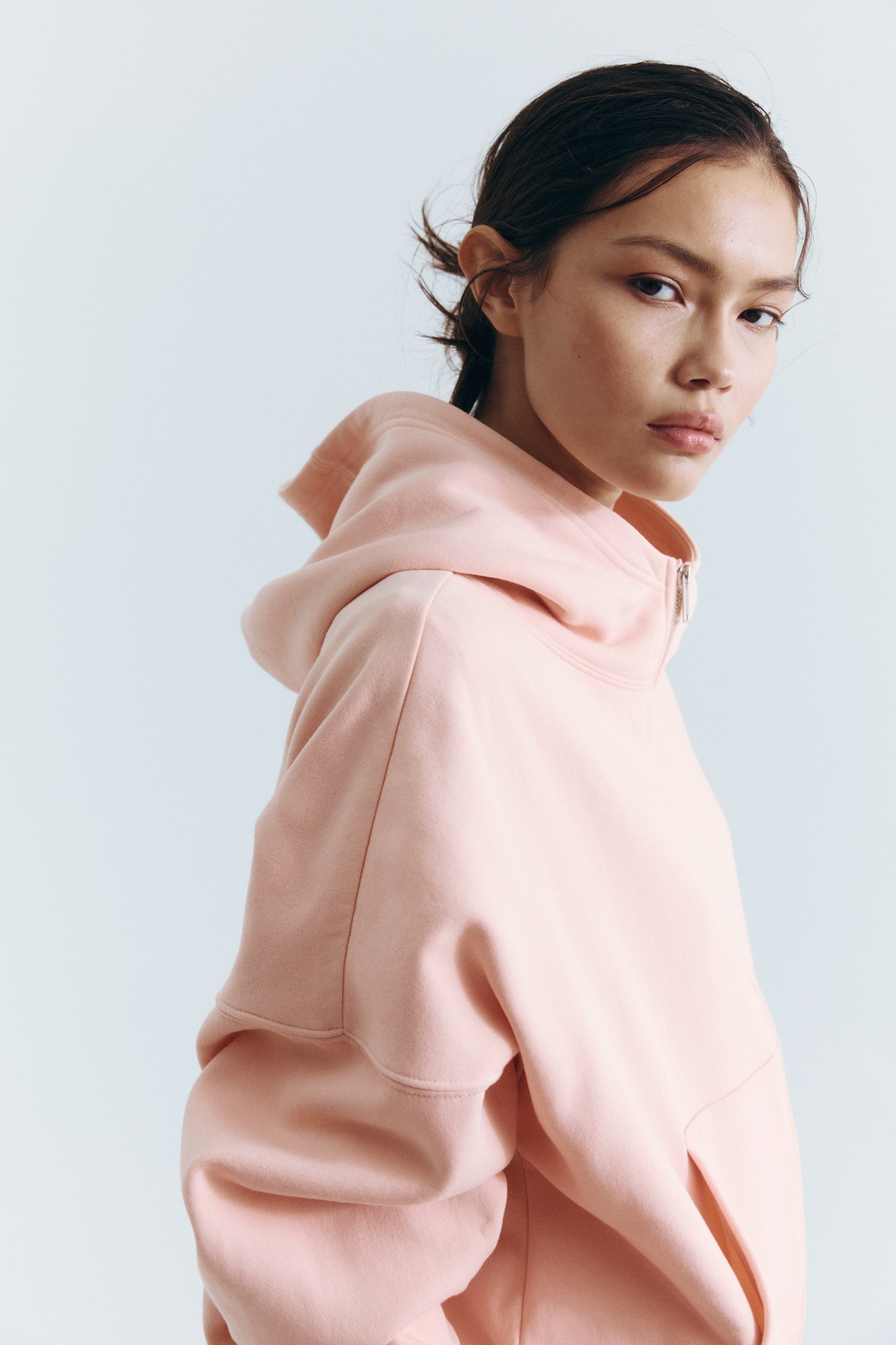 View larger image: Hooded Jacket - Light peach pink - Ladies | H&M US 2