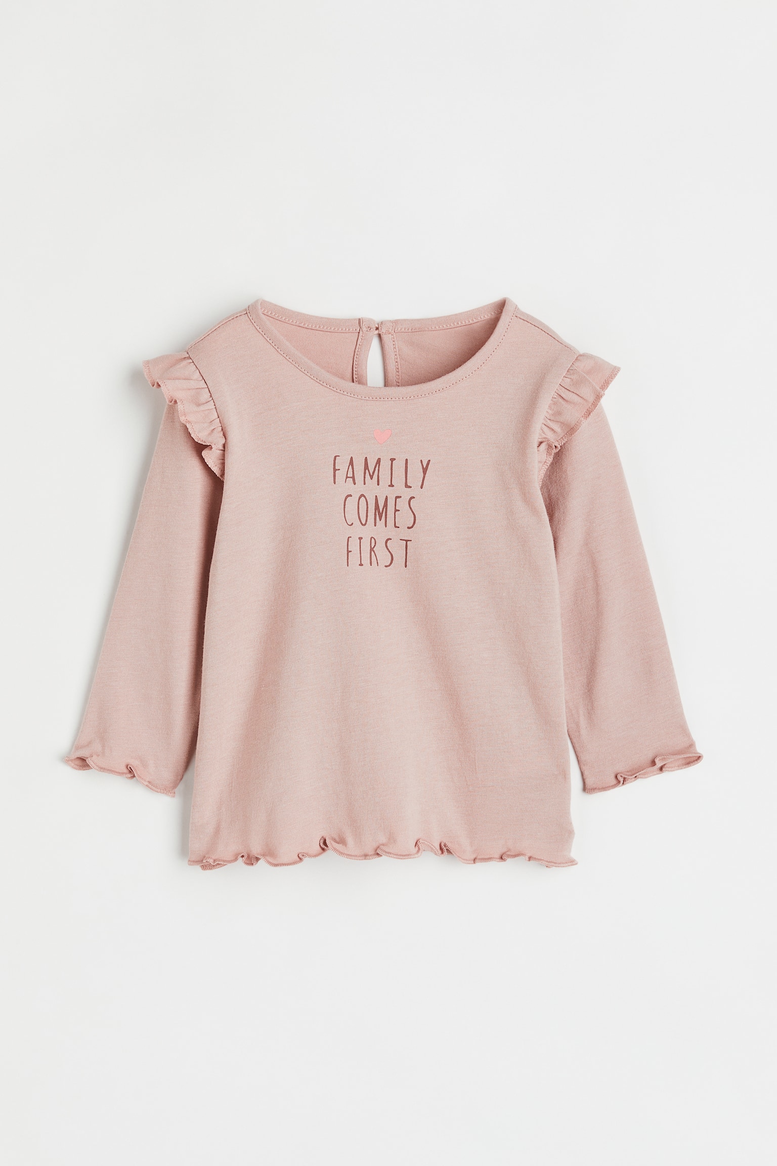 Printed top - Powder pink/Family comes first - 1