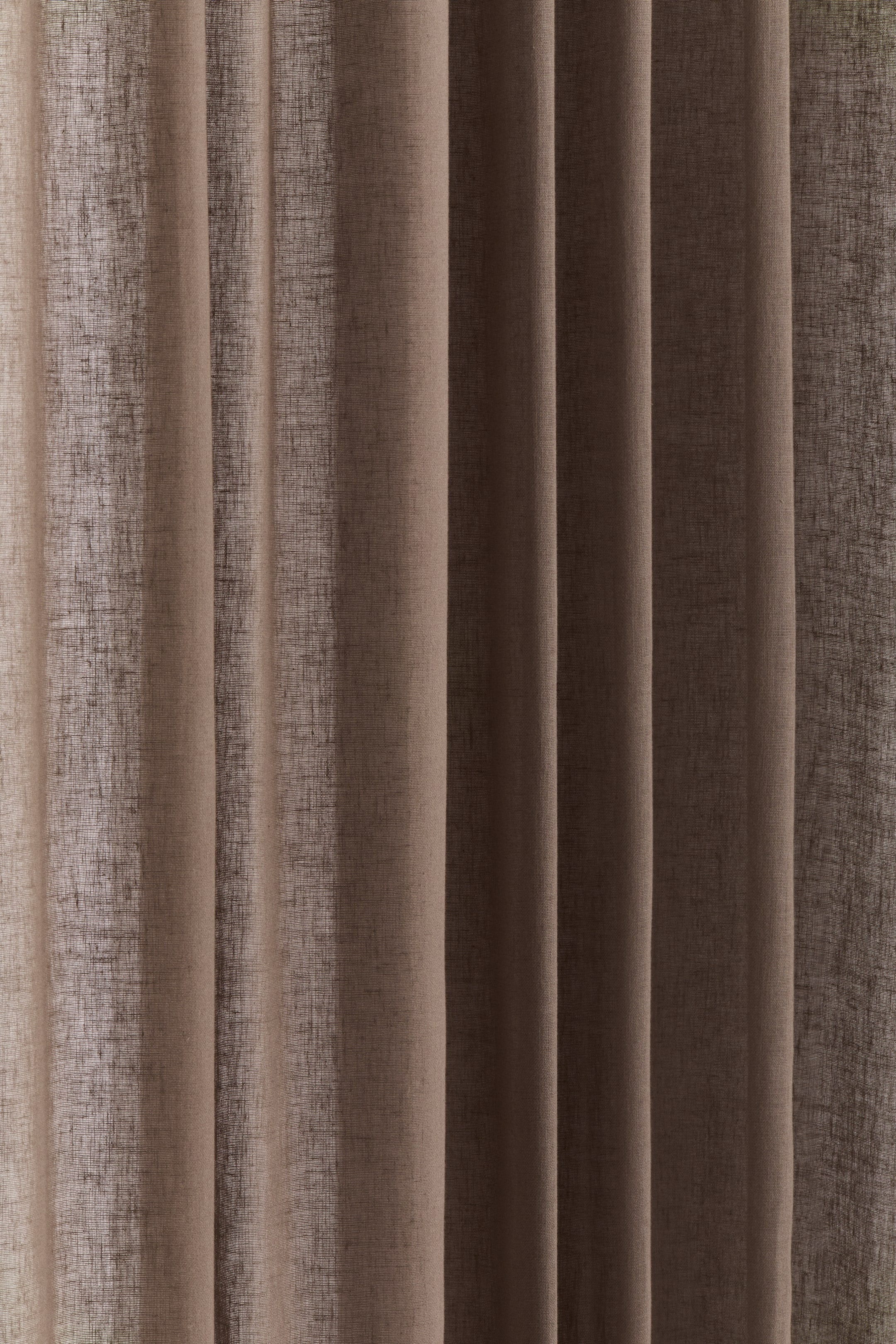 1-Pack Long and Wide Linen-Blend Curtain Panel