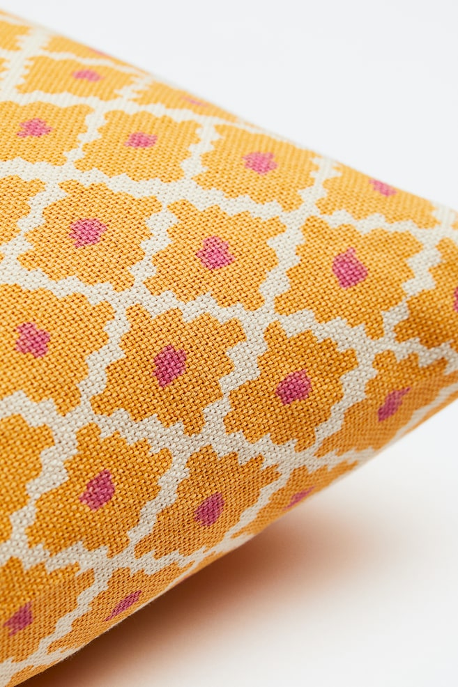 Patterned cotton cushion cover - Yellow/Patterned/Light beige/Patterned/Light purple/Patterned - 2