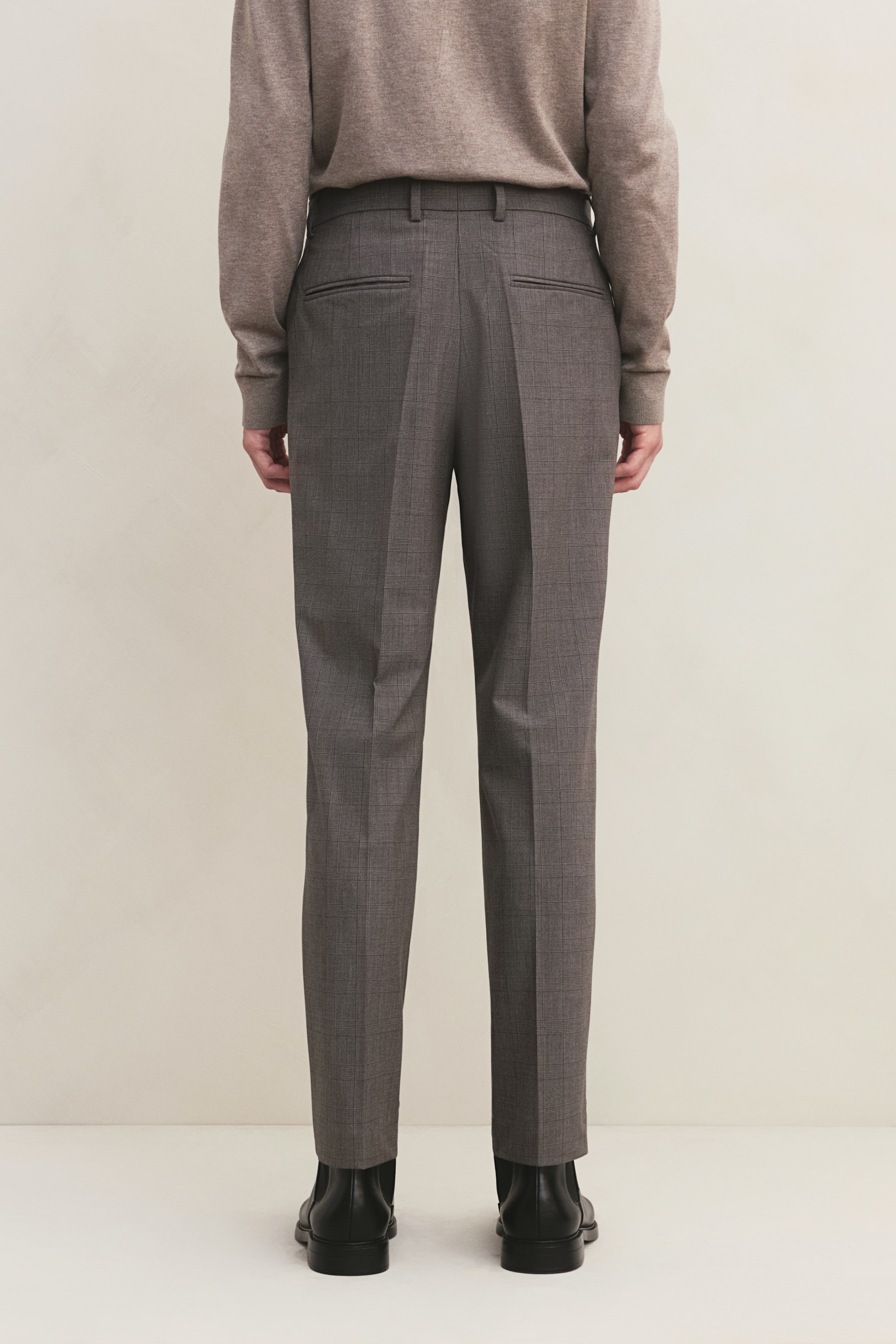 Slim Fit Suit trousers - Brown/Checked - Men | H&M GB 3