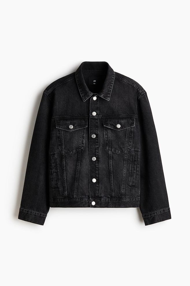 Denim Trucker Jacket - Black/Denim green - 1