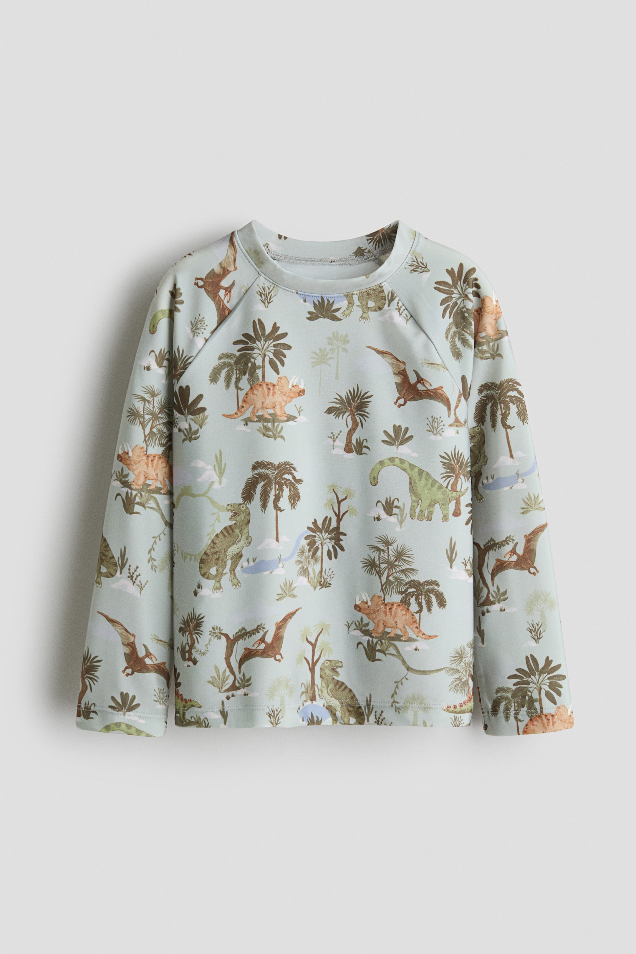 Visa större bild: Badtröja med UPF 50 - Dimgrön/Dinosaurier - BARN | H&M FI 1