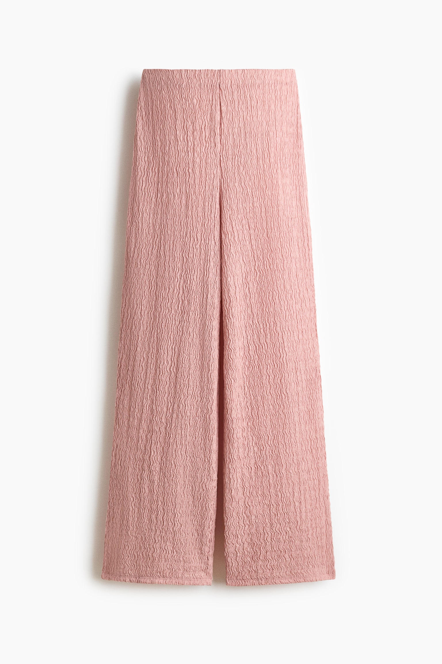 Wide crinkled trousers - Dusty pink/Black/Dark beige - 1