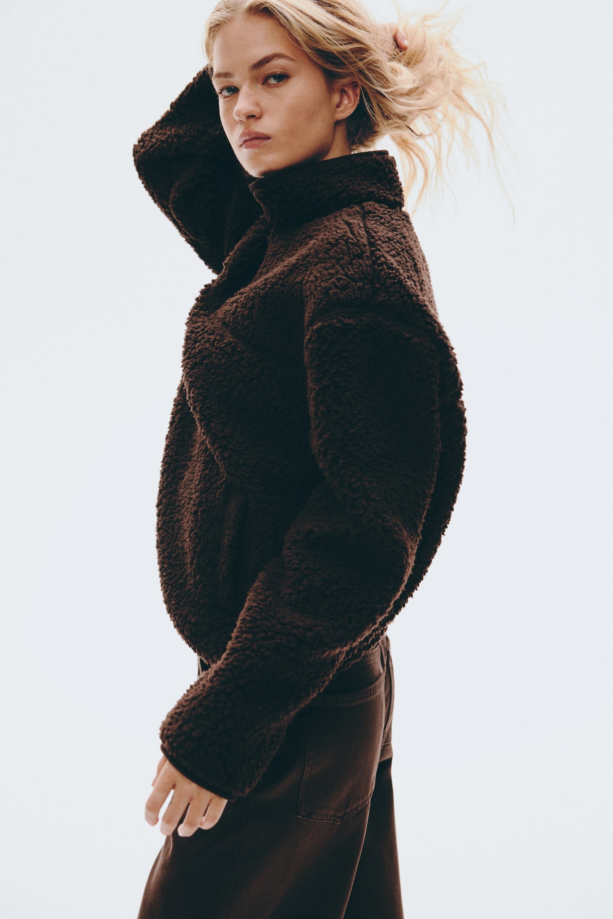 Half-Zip Teddy Fleece Sweatshirt - image 4