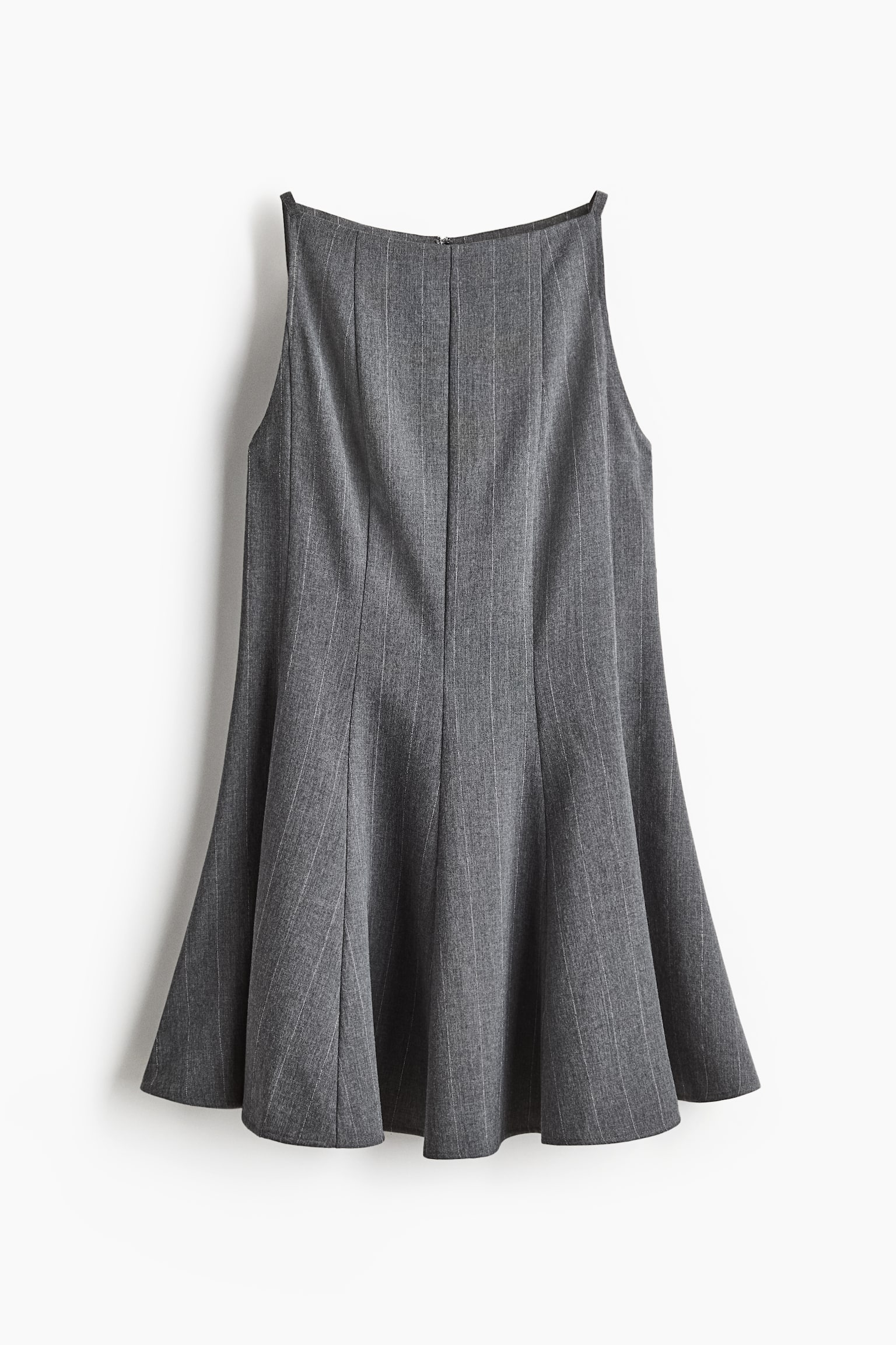 Váy với chân váy xoè - Màu xám/Kẻ nhỏ - 1