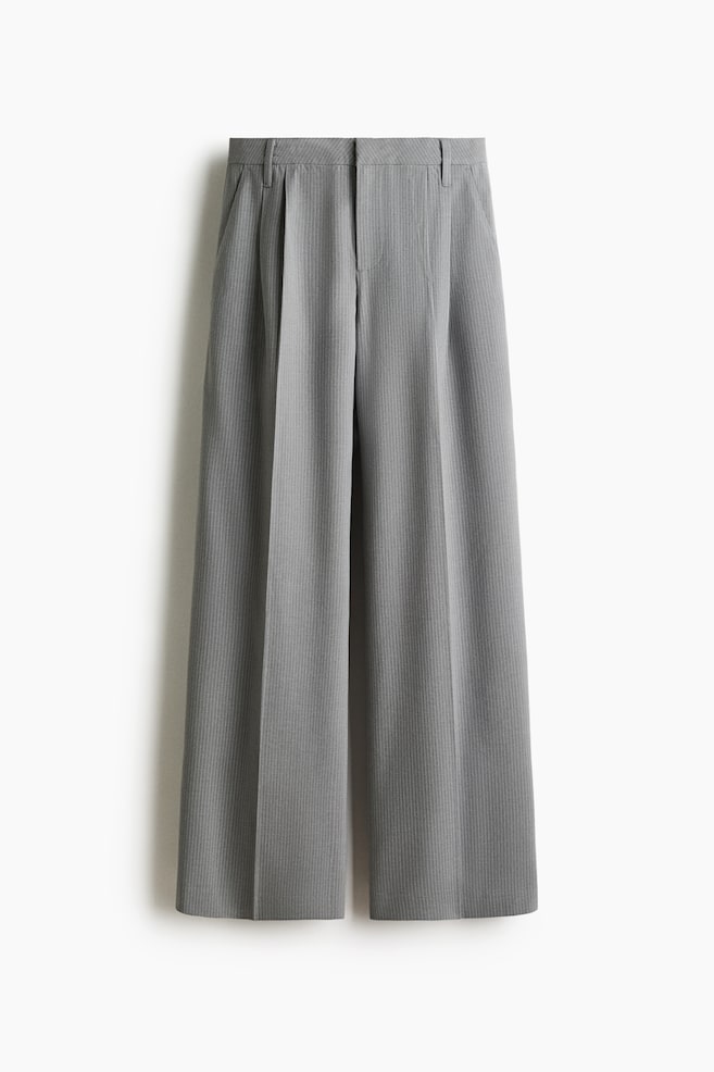 Wide tailored trousers - Light grey/Pinstriped/Dark blue/Pinstriped/Grey/Pinstriped/Grey/Grey/Checked - 1