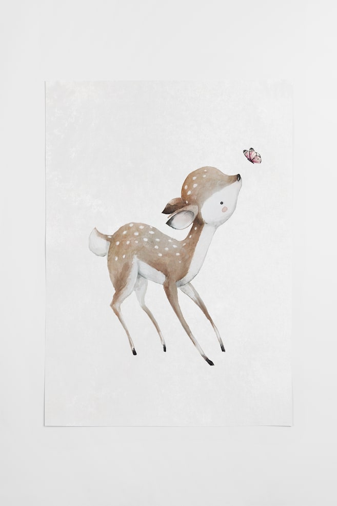 Deer Poster - Brun/beige - 1