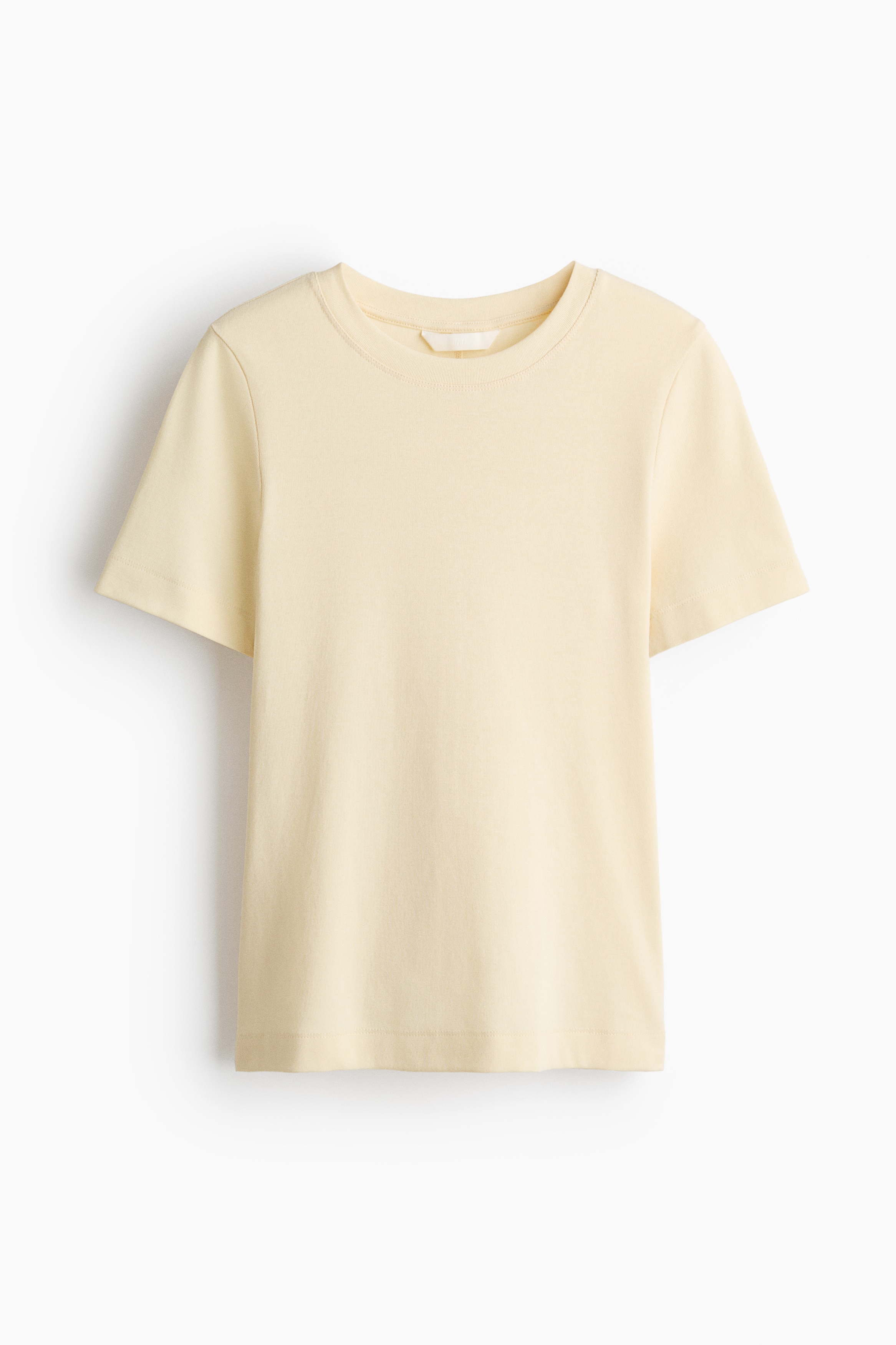 Cotton T-Shirt - Pale yellow/Black/White/Light dusty gray/Dark dusty pink