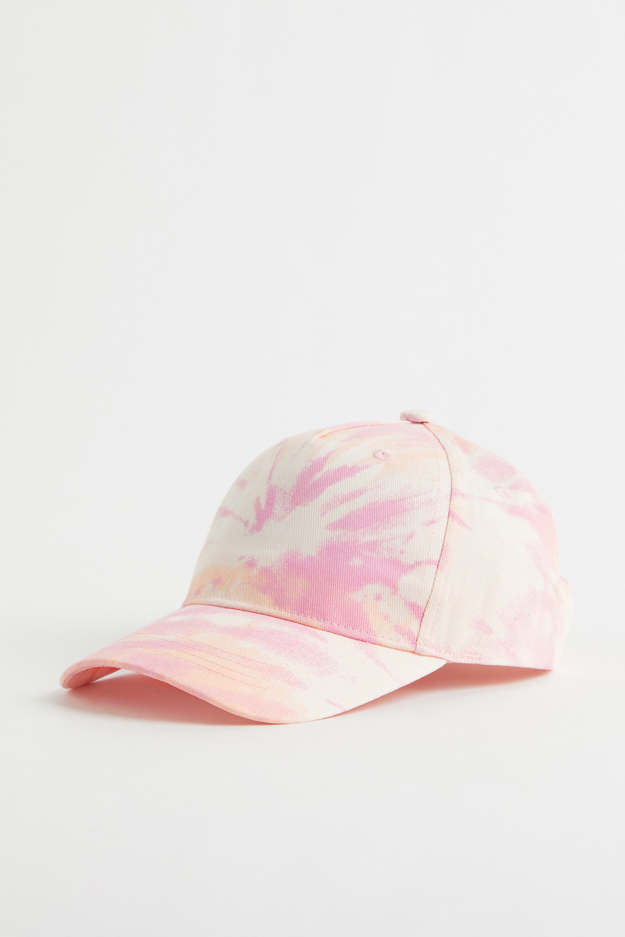 View larger image: Cotton twill cap - Powder pink/Tie-dye - Kids | H&M 1