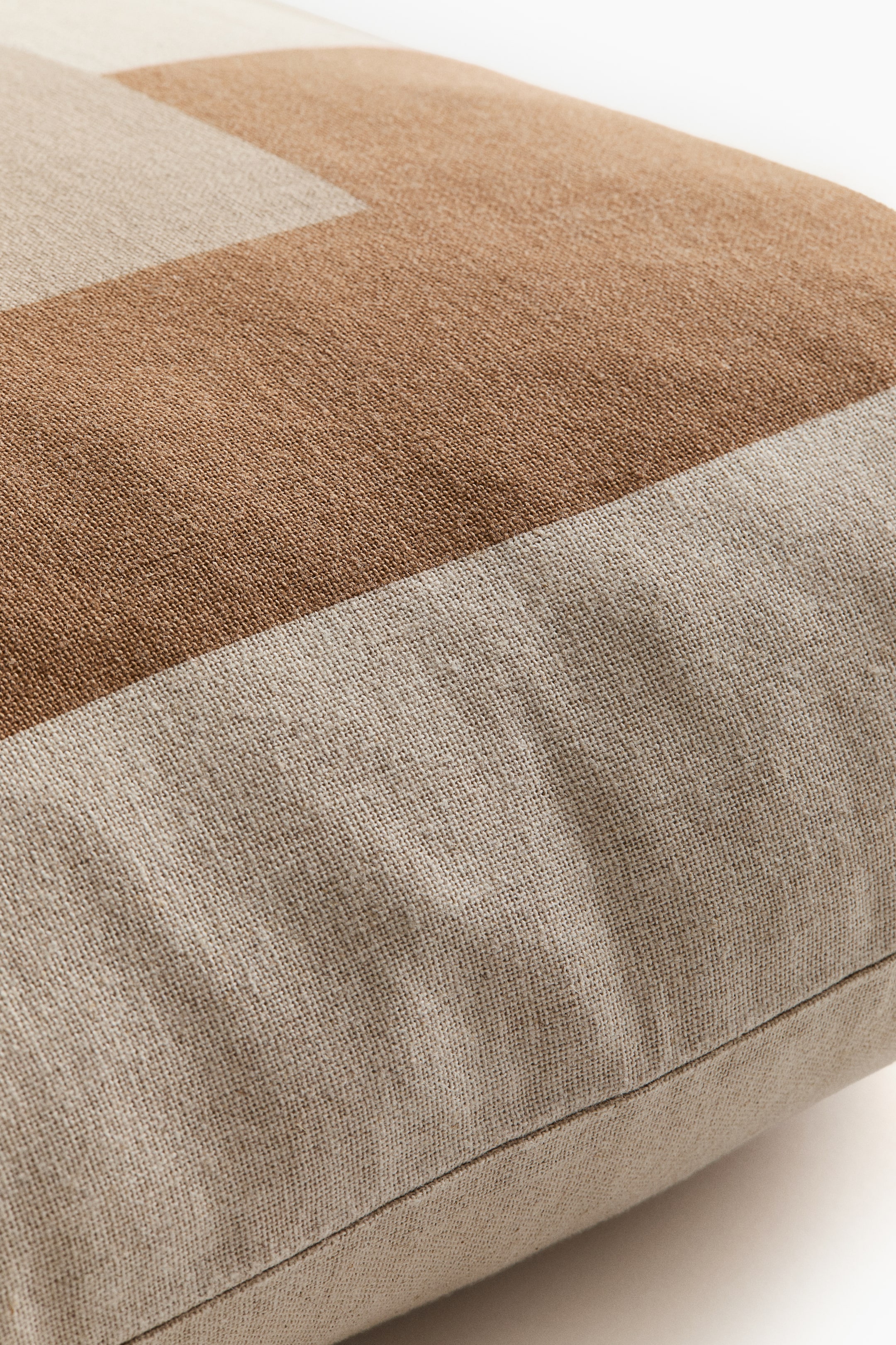 Housse de coussin en lin mélangé