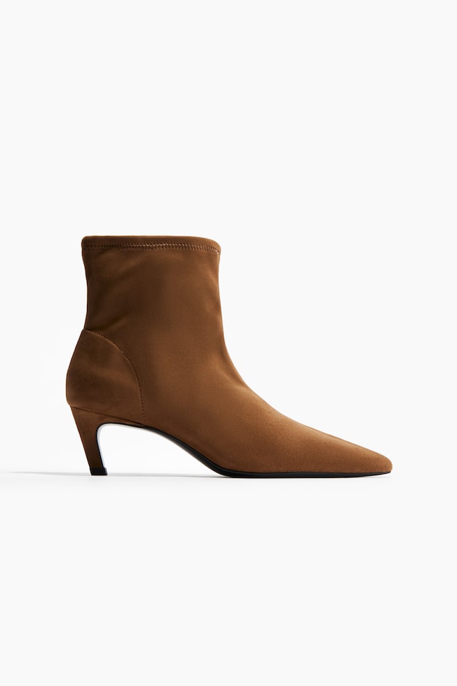 Bottines chaussettes à talon - Marron/Beige/Noir/Beige clair/Marron foncé - 1