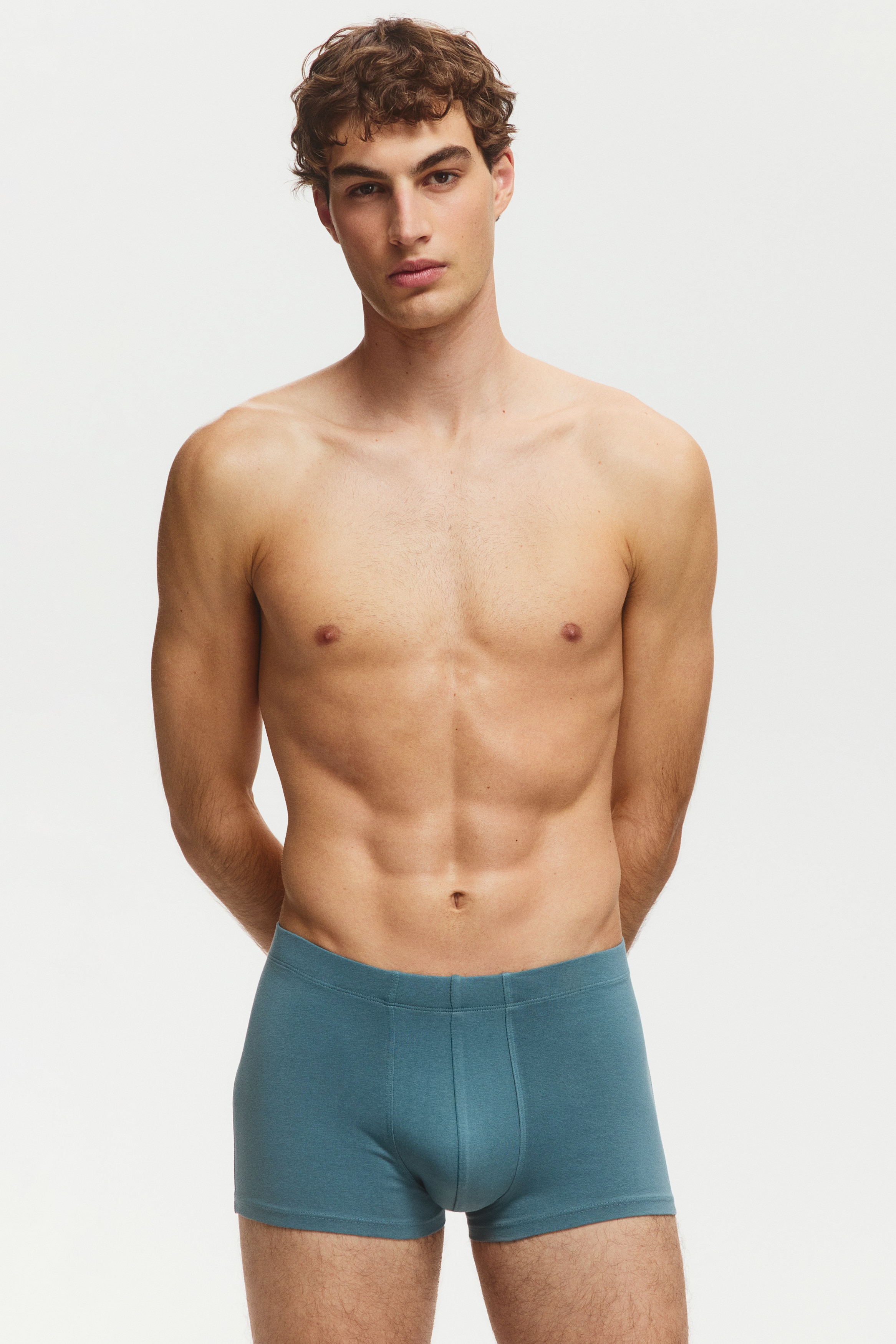 5-pack de bóxers trunk - Azul cerceta/Gris oscuro/Borgoña/Gris/Negro/Negro/Gris oscuro/Gris jaspeado