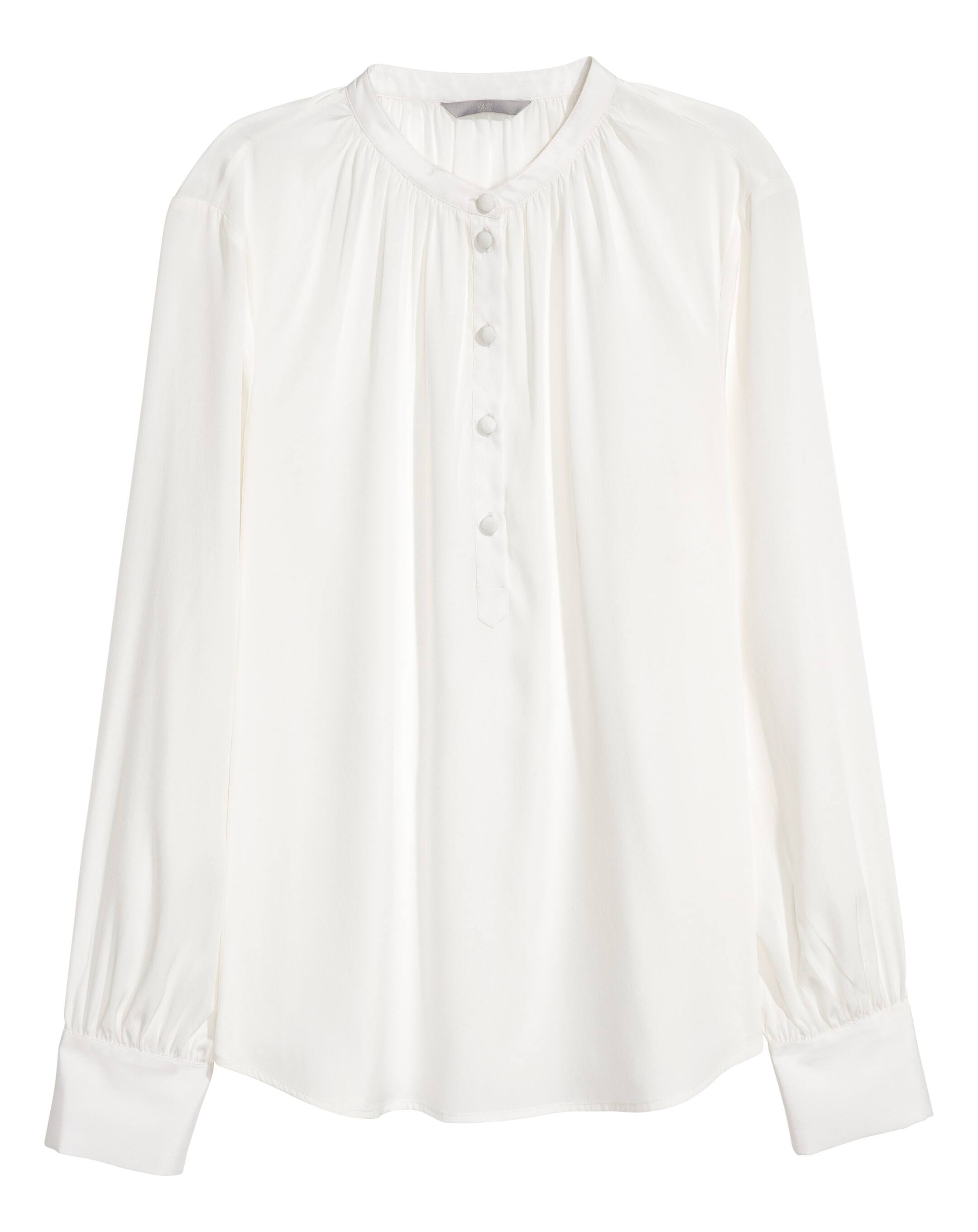 Voir une image plus grande: Blouse en crêpe - Blanc - Ladies | H&M CA 1