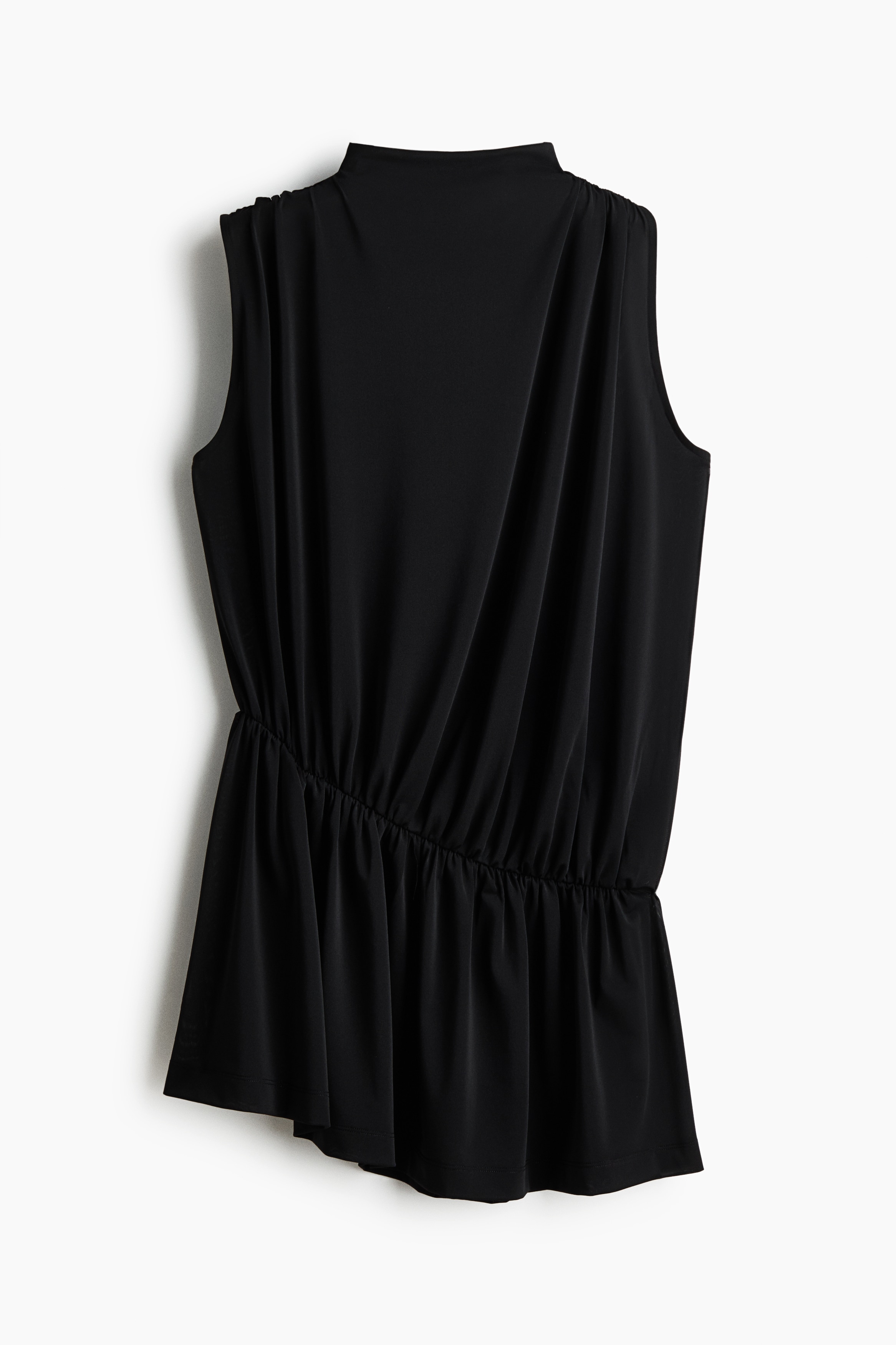 Asymmetric draped top - Black