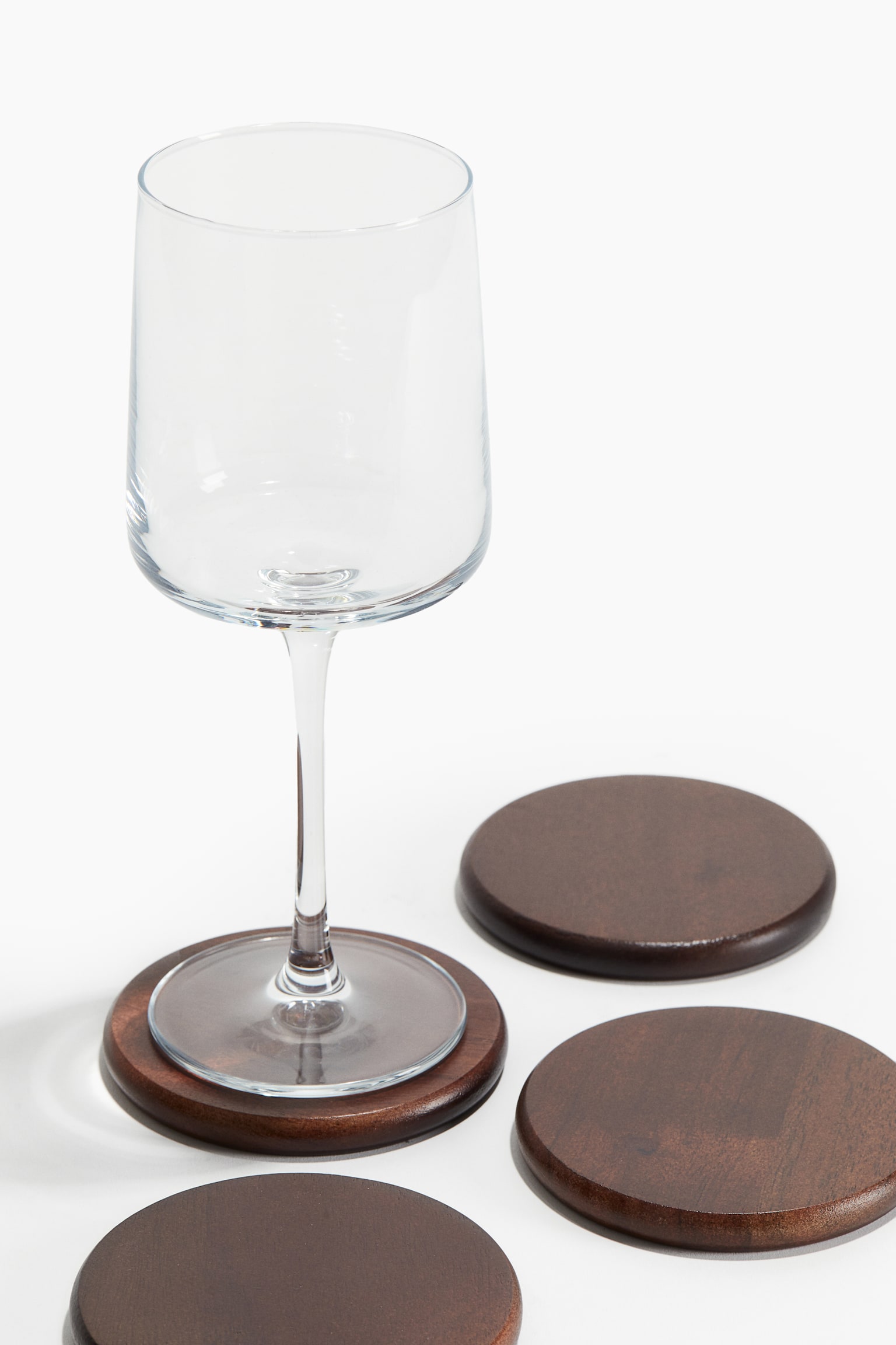 4-pack wooden coasters - Brown - 3