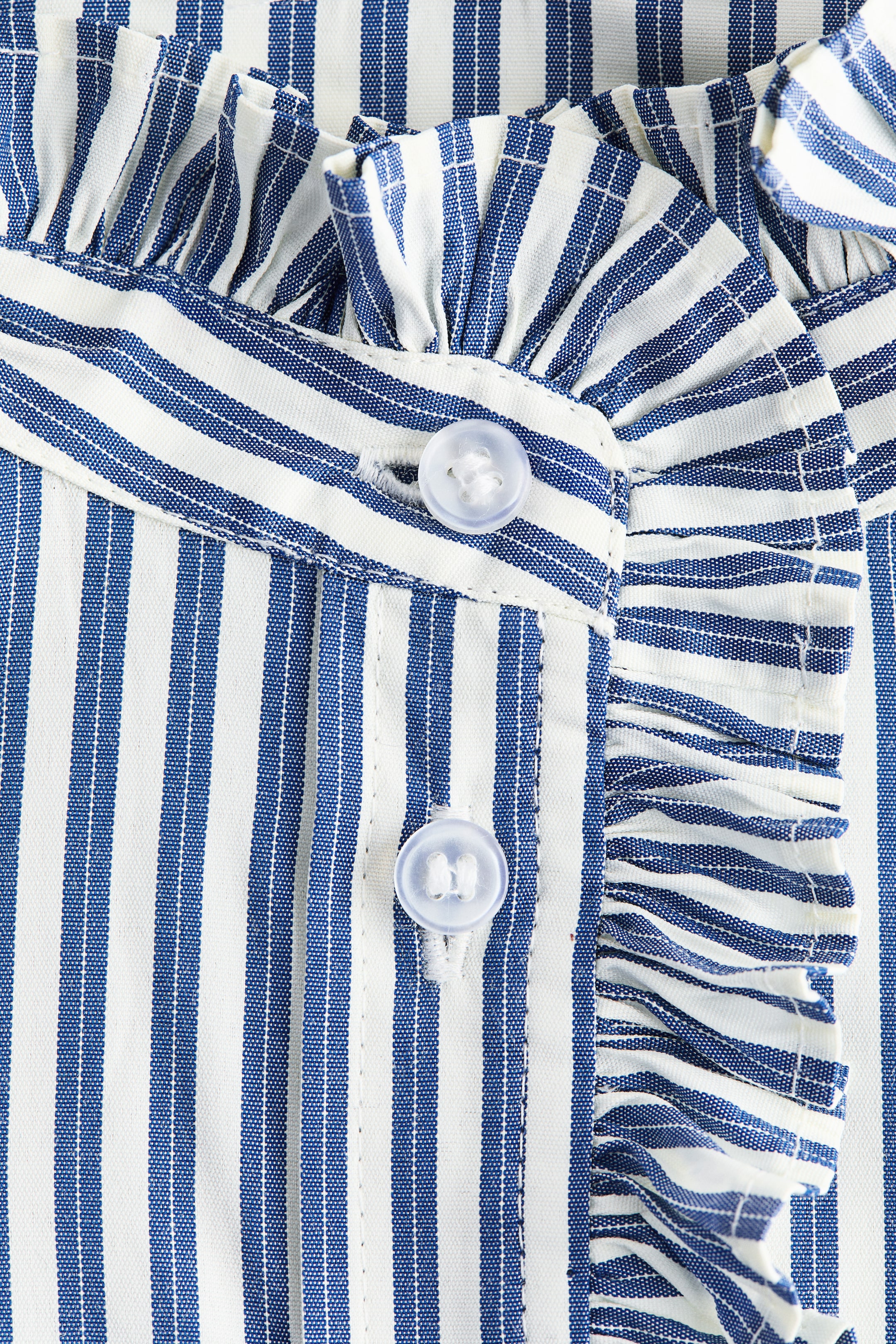 Ruffle-Trimmed Button-Front Blouse