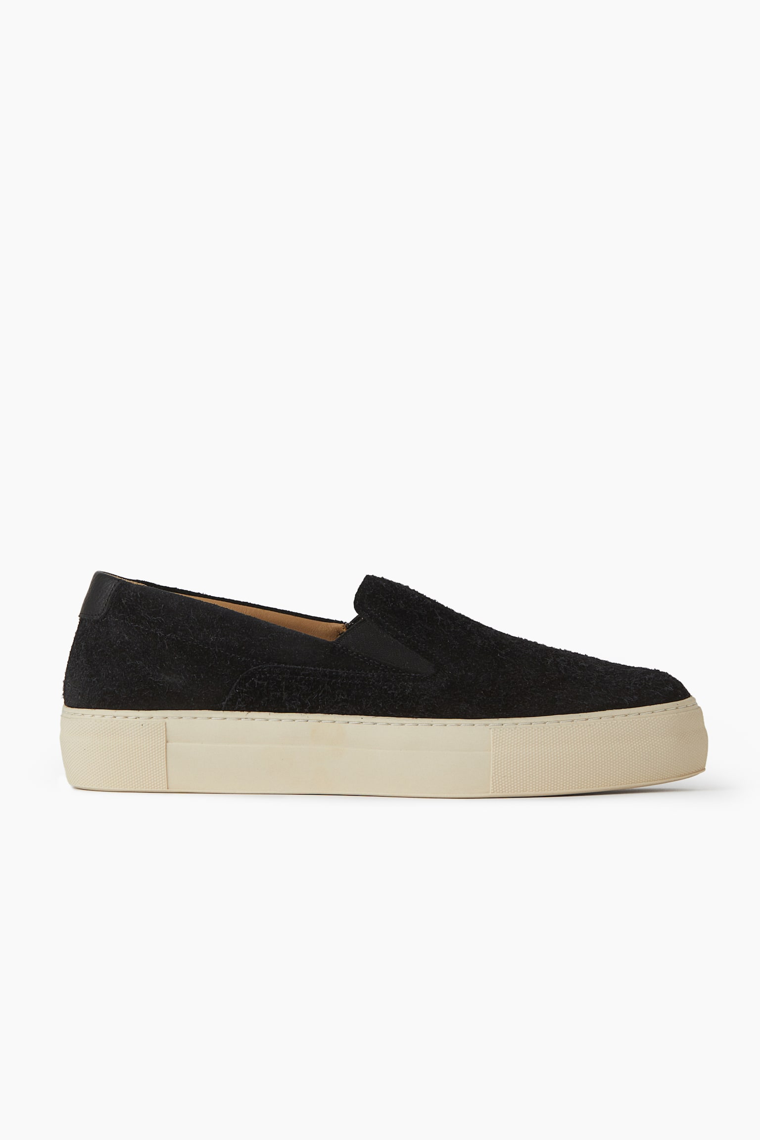 Brushed-suede slip-on trainers - Black - 2