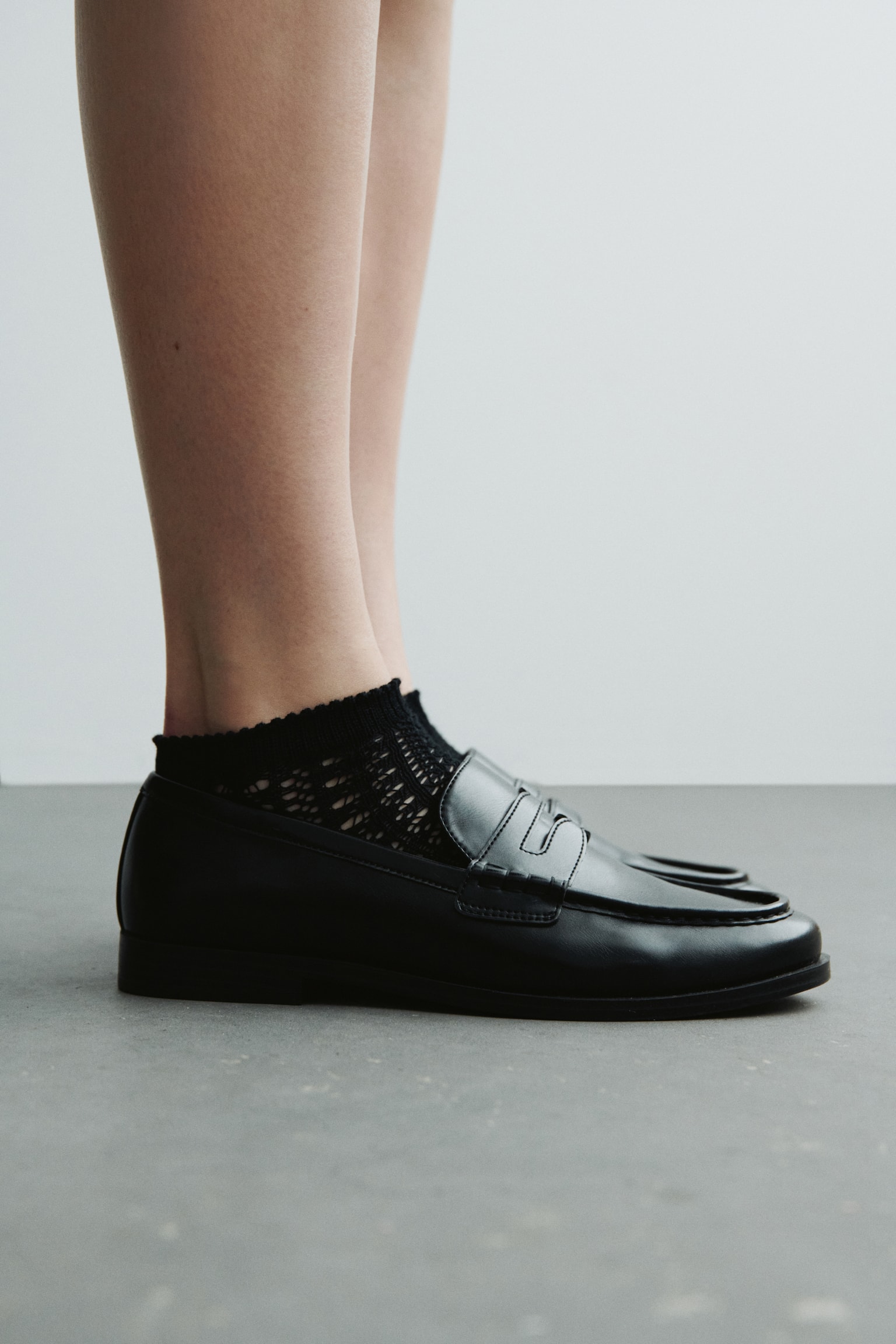 Loafers - Dark brown/Crocodile pattern/Black - 5