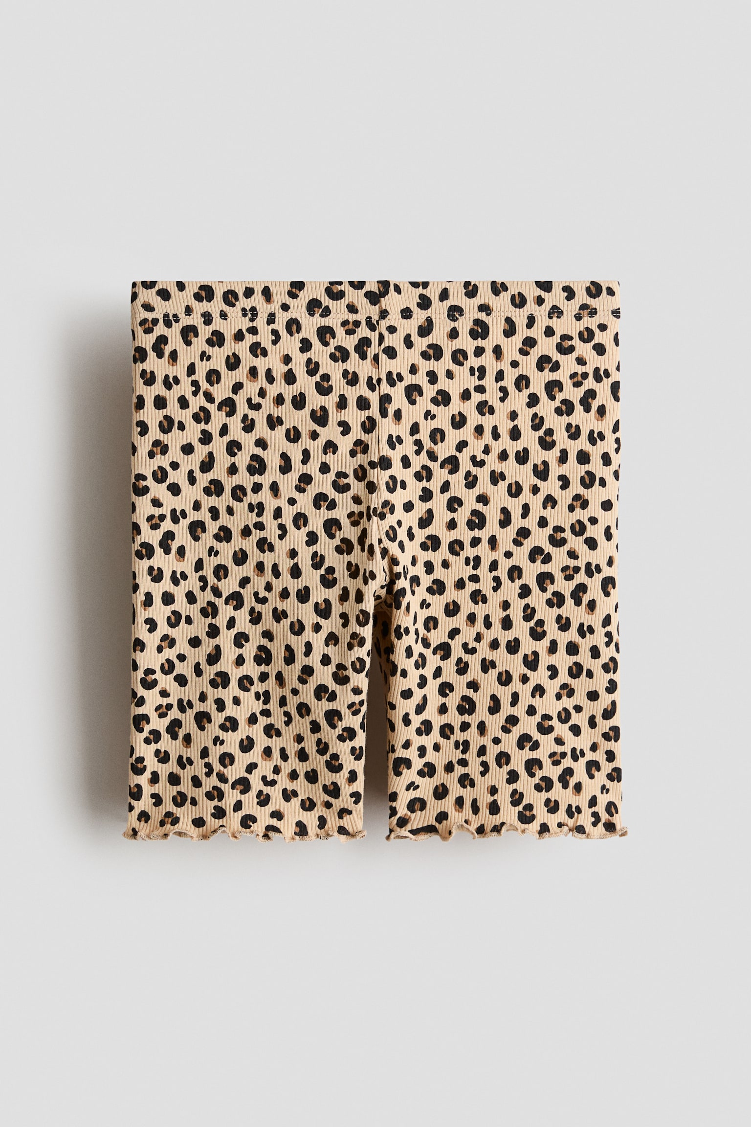 Shorts biker estampados en algodón - Beige/Diseño de leopardo/Rosa/Rayado/Blanco/Franjas lila
