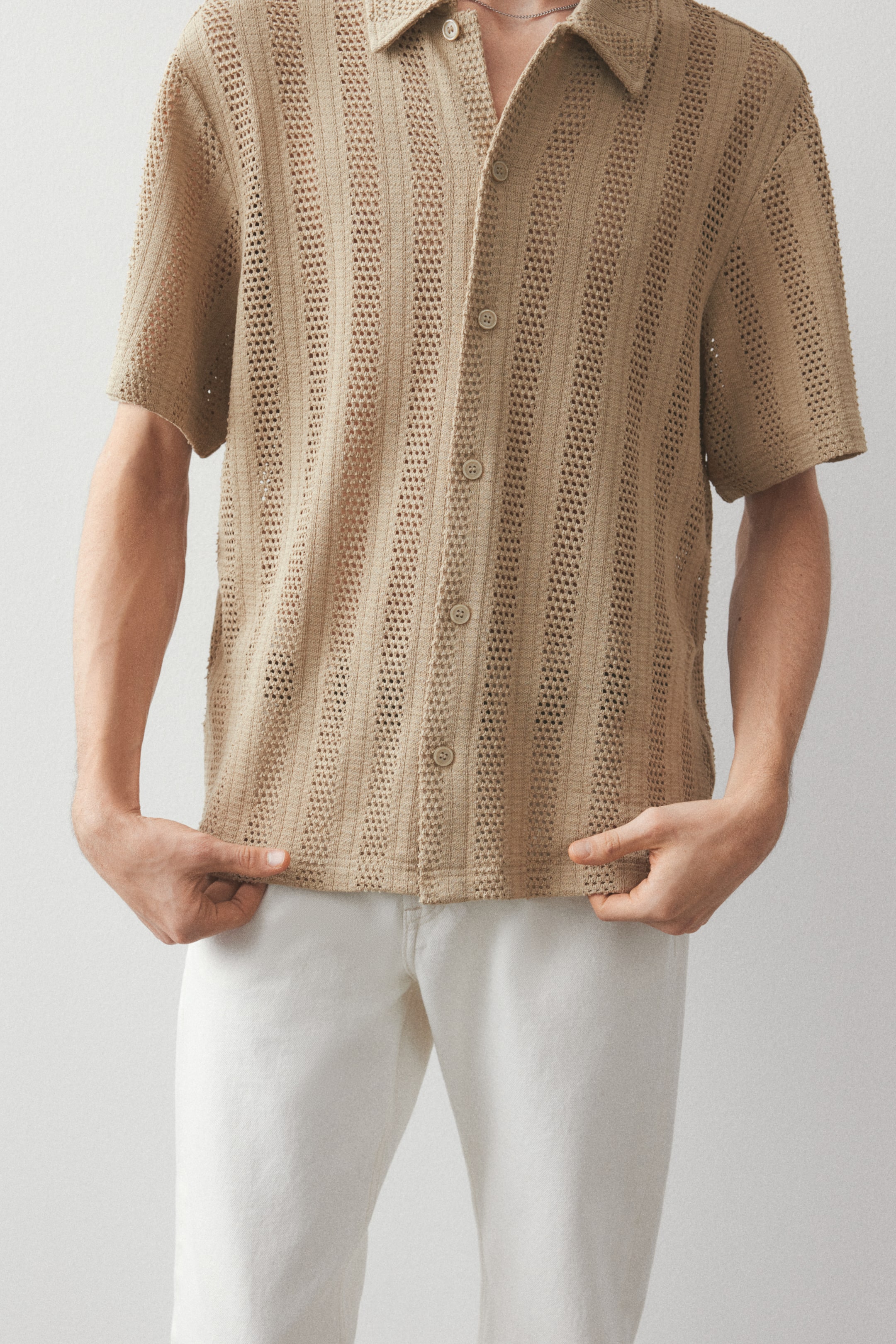 Regular Fit Jacquard-Knit Shirt