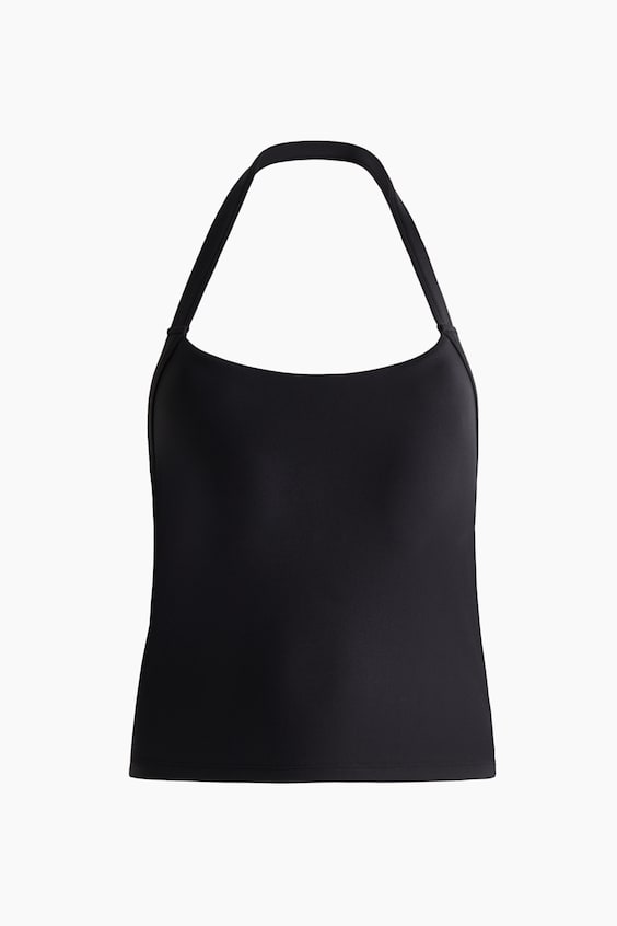 Женские топы H&M Halterneck Sports Tank Top with SoftMove™