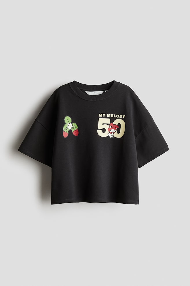 Printed T-Shirt - Dark gray/My Melody/Cream/Hello Kitty/Dark blue/Lilo & Stitch - 1