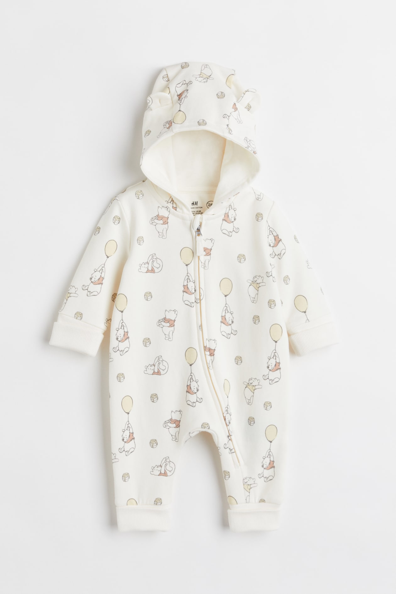 Adjustable-size Patterned Jumpsuit - Long sleeve - Long - White/Winnie ...