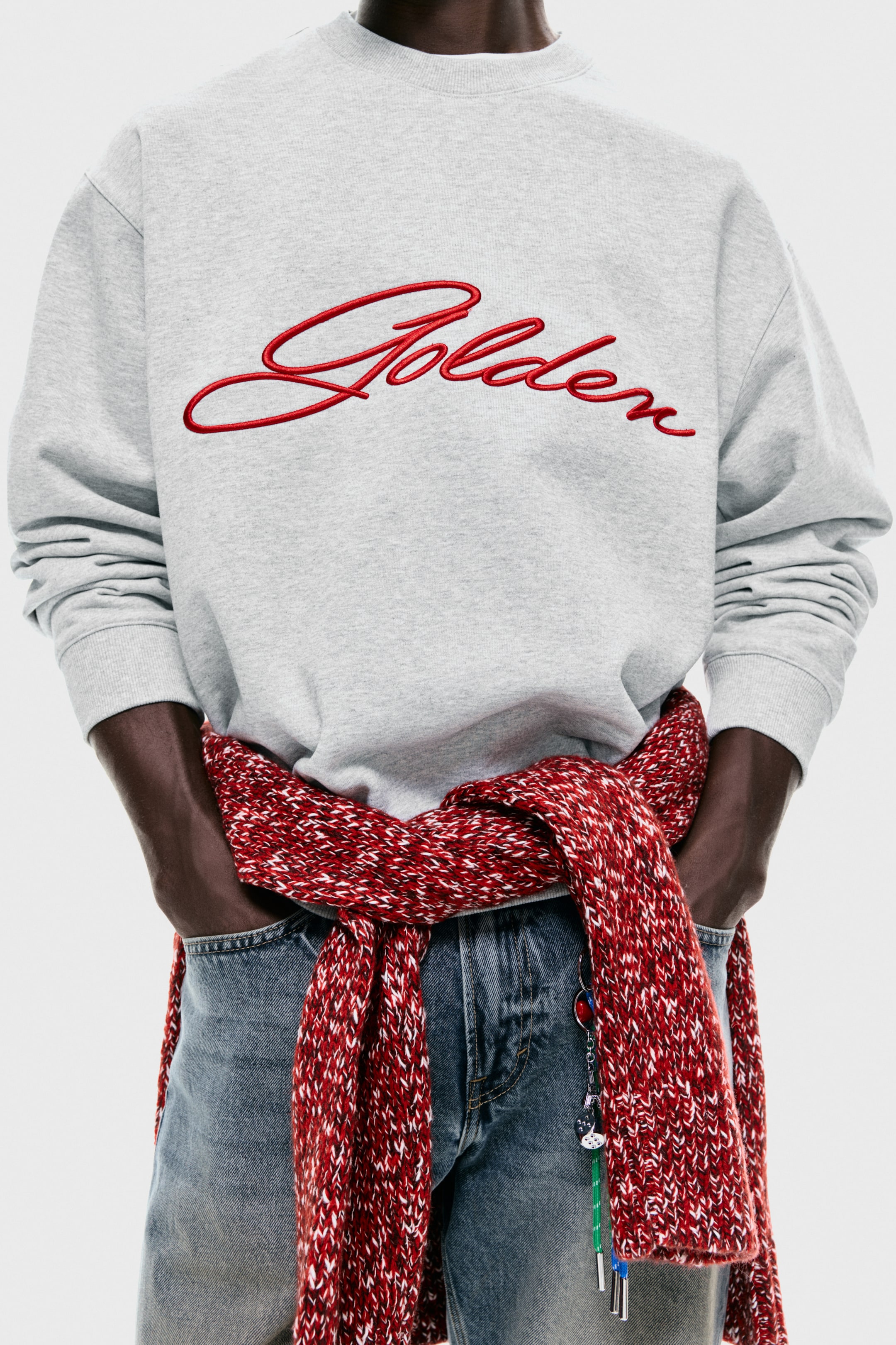 View larger image: Loose Fit Sweatshirt - Light grey marl/Golden - Men | H&M IN 2