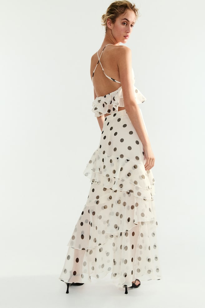 Falda con olanes - Lunares blancos - 5