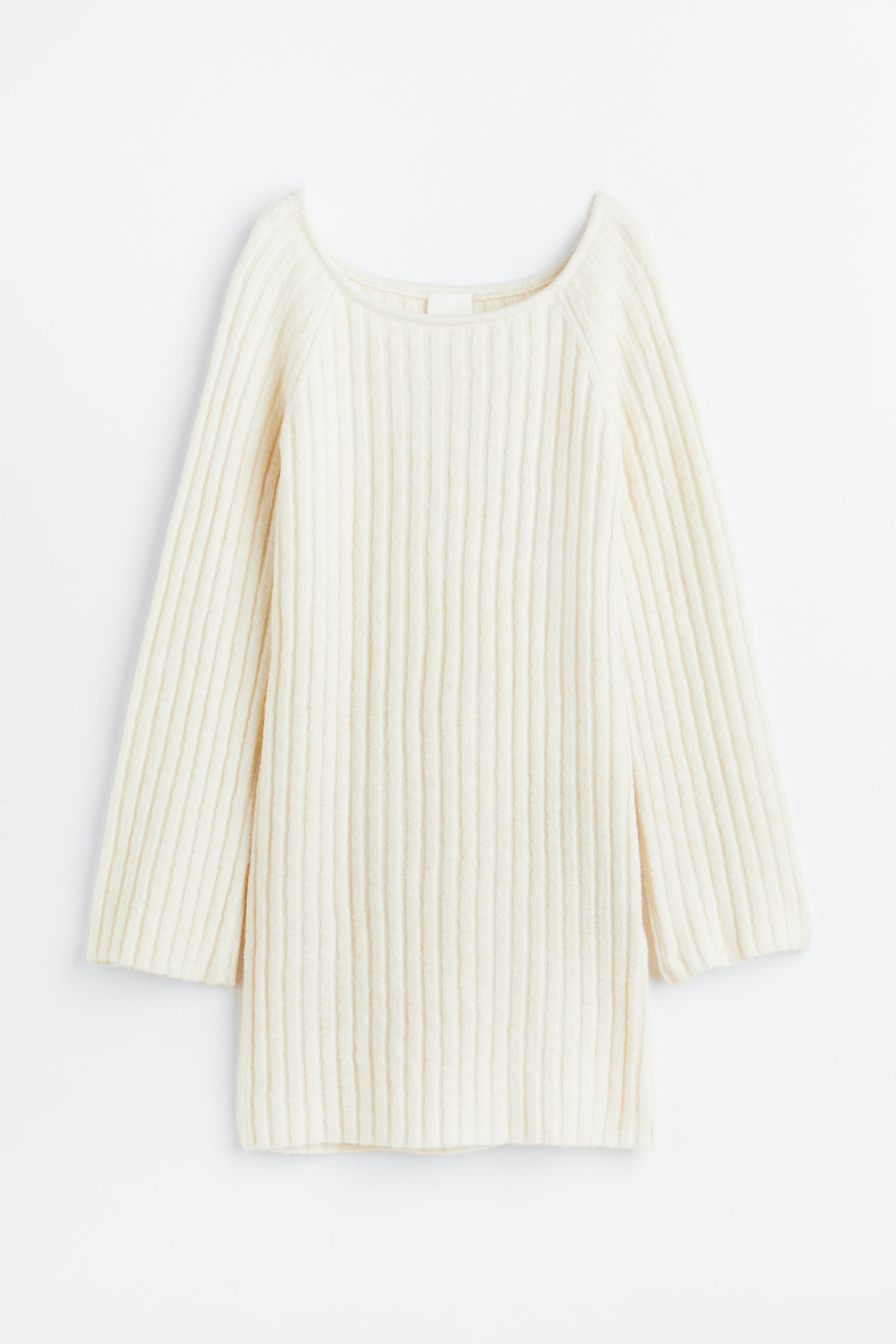 Rib Knit Dress - Cream/Black/Dark beige - 1