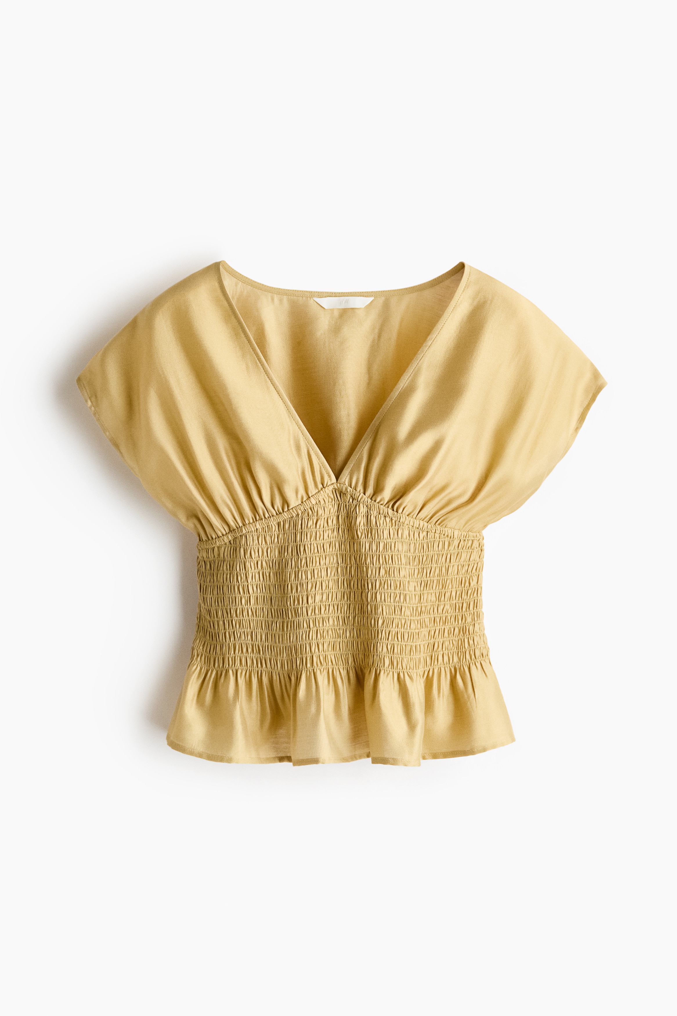 Smocked top - Dusty yellow/Black/Light dusty purple/Paisley pattern