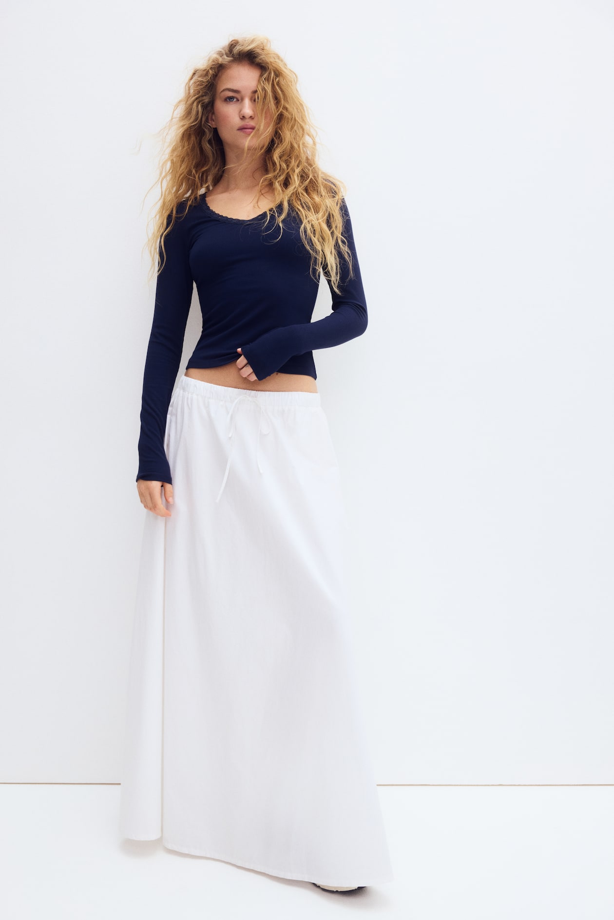 Lace-Trimmed Jersey Top - image 3