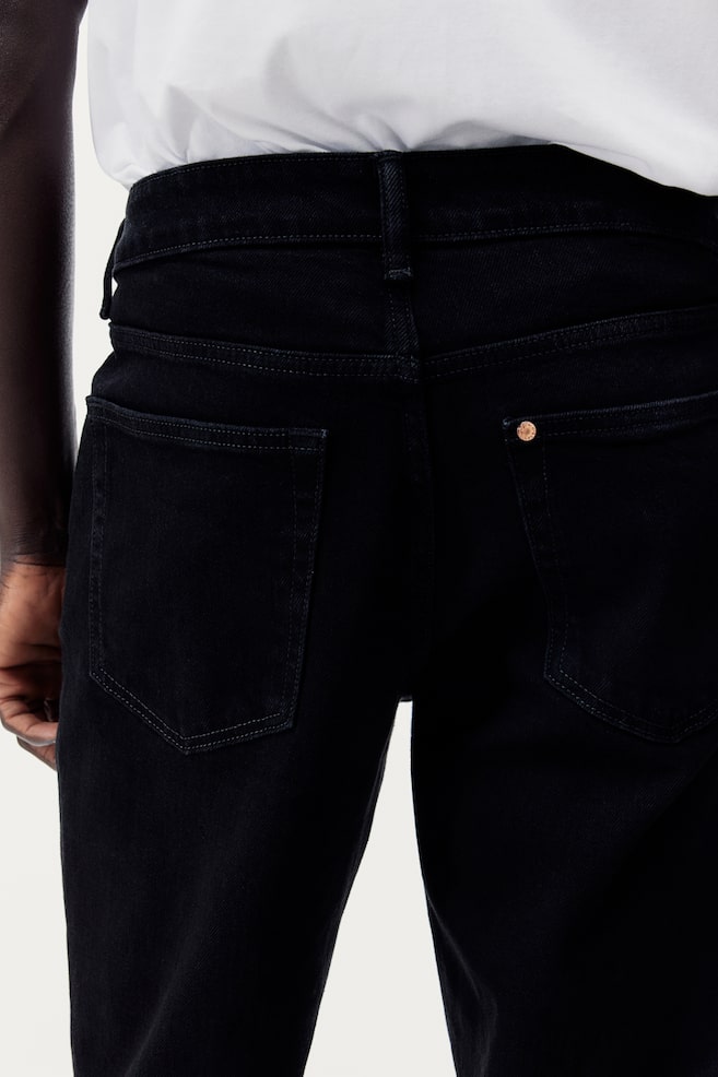Regular Tapered Jeans - Sort/No fade black/Beige/Lys denimblå/Denimblå/Denimgrå/Denimblå - 4
