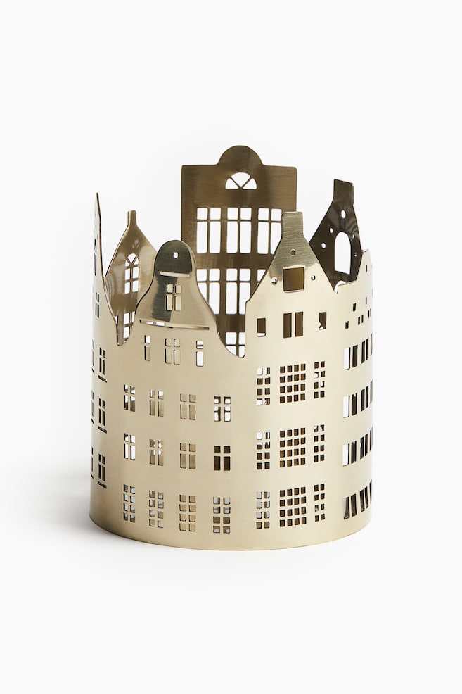 City Skyline Tea Light Holder - Gold-colored/Silver-colored - 1