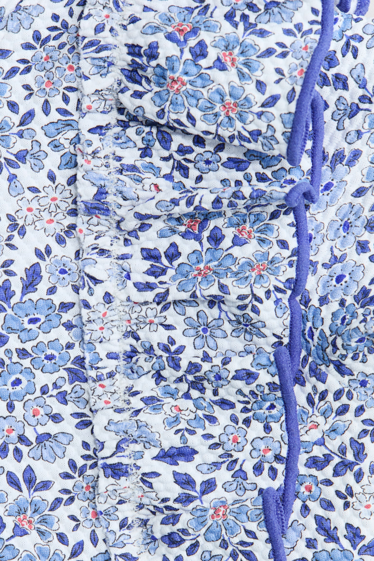 UPF 50 swimsuit - Bright blue/Floral - 2