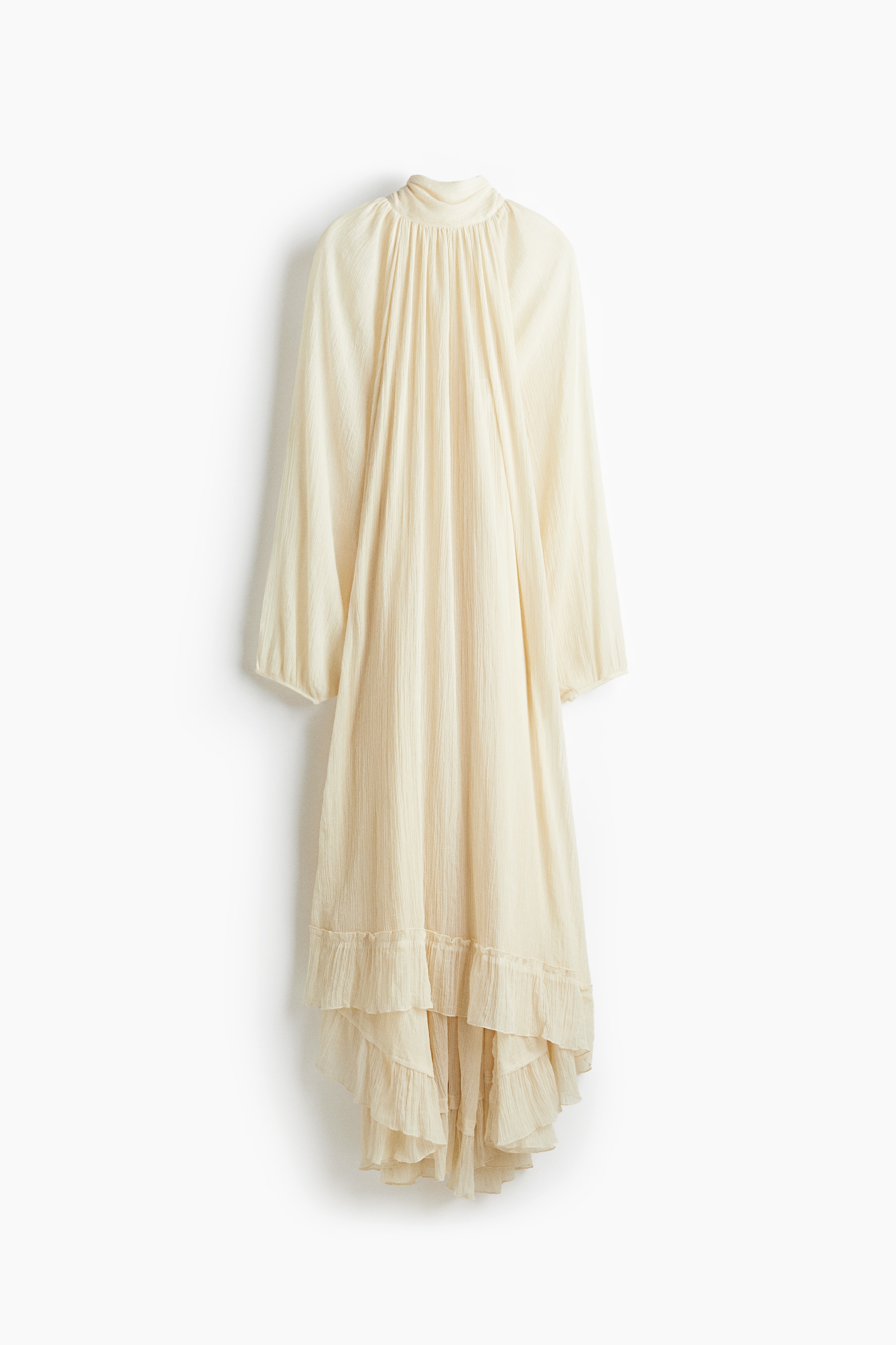Bow-collar maxi dress - Cream