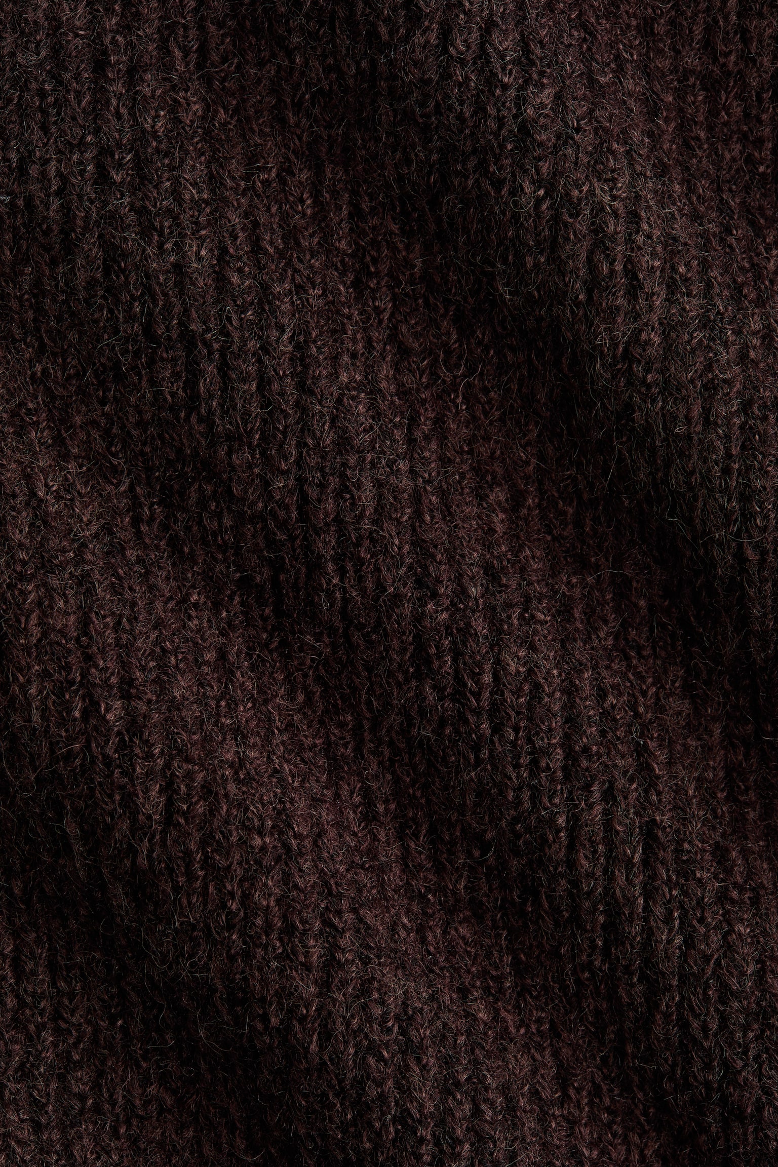 Oversized boat-neck jumper - Dark brown/Light beige marl/Light blue/Light peach pink - 2