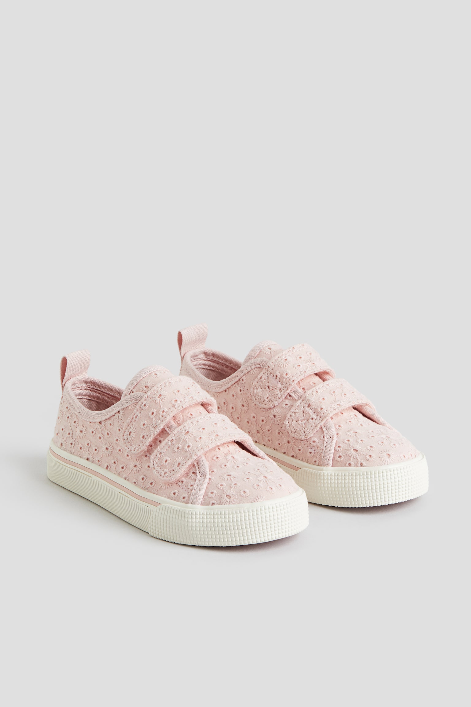 Hook & Loop Sneakers - Light pink/Beige/Denim blue - 1