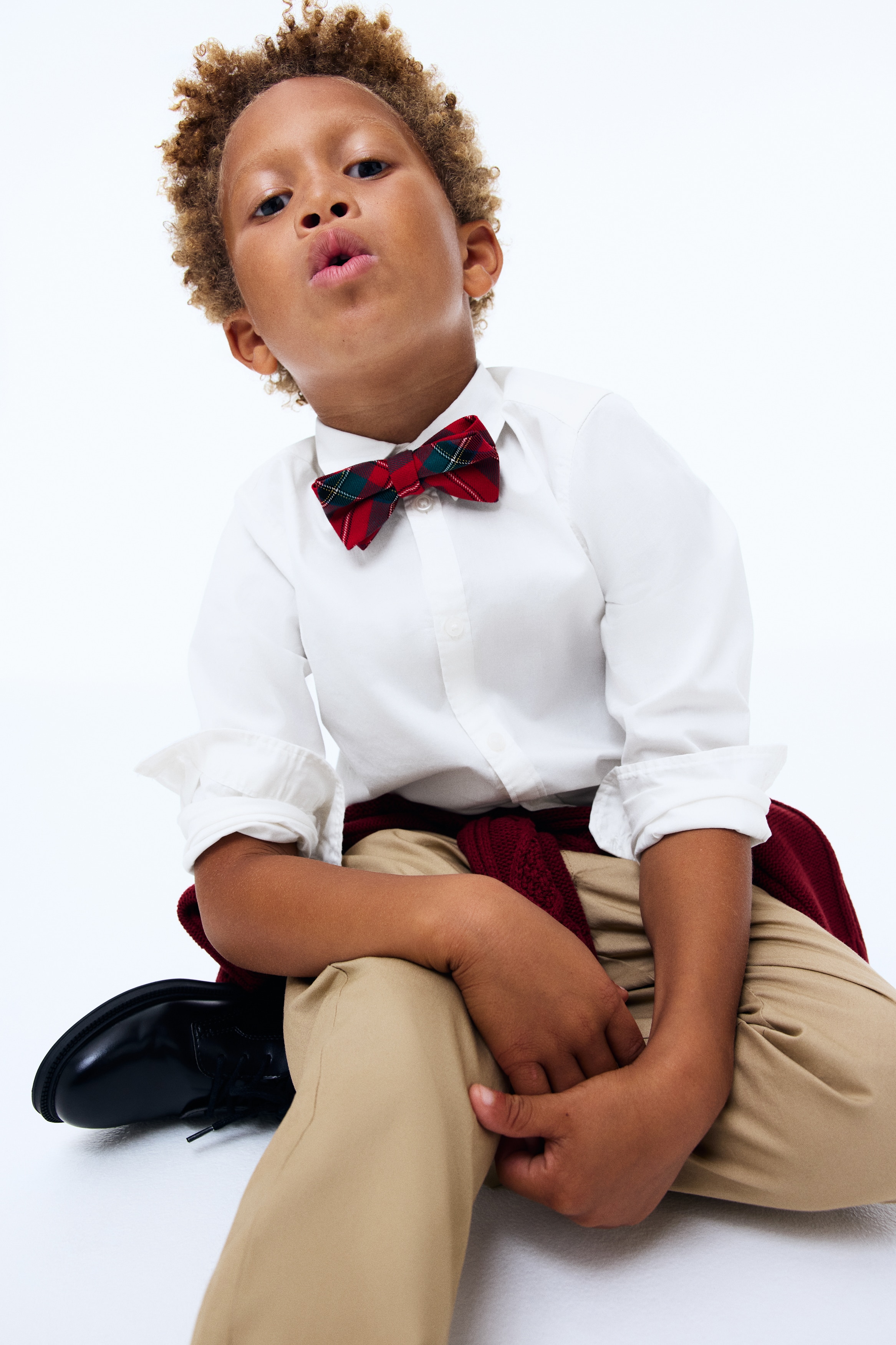 Boys - Beige 3-piece dressy set - Size: 7-8Y  - H&M