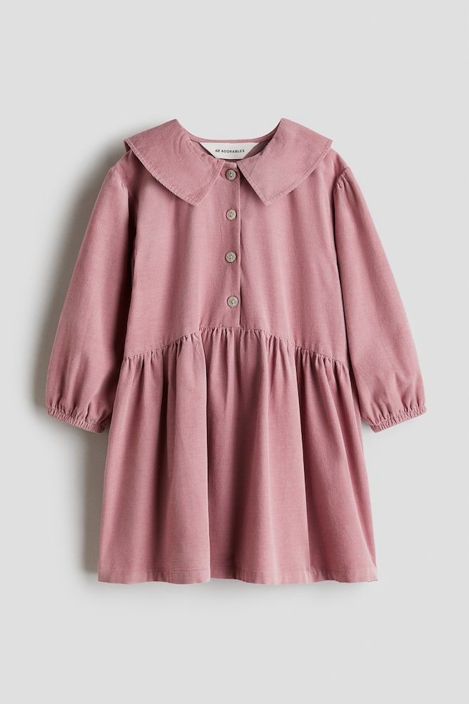 Matrosenkleid aus Cord - Mattrosa/Rosa - 1