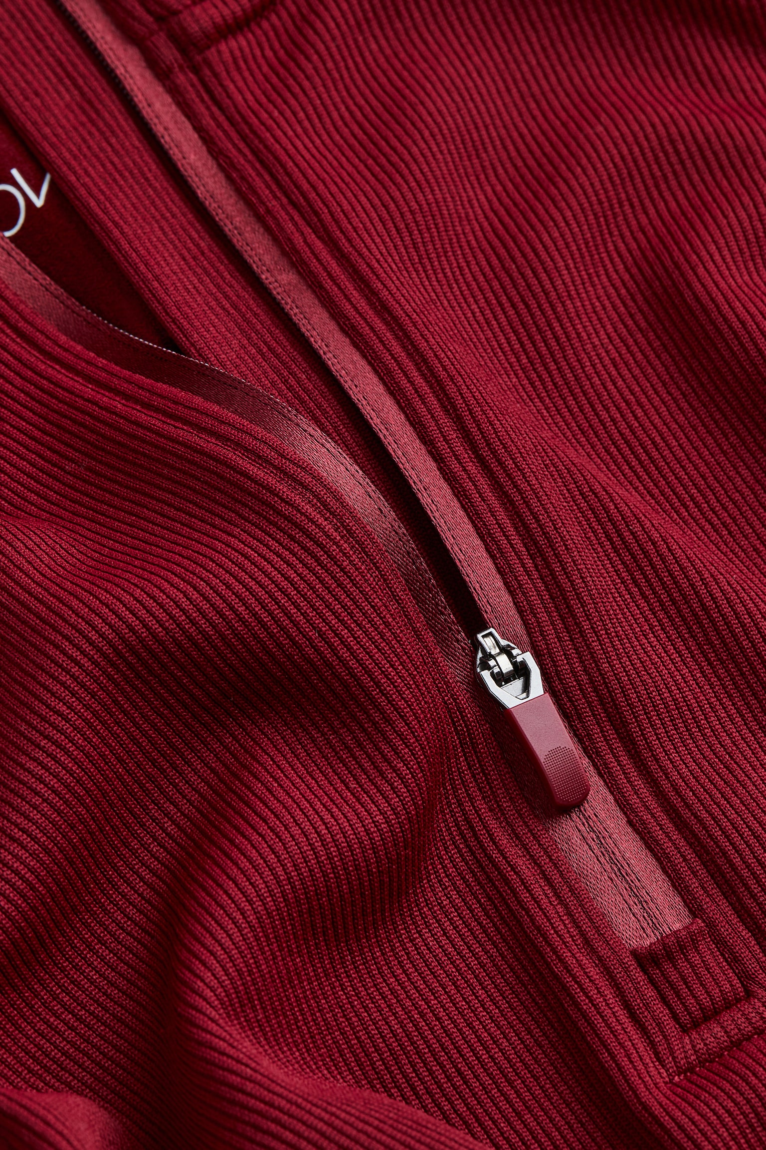 Seamless Rib Activewear Top - Dark red - 2