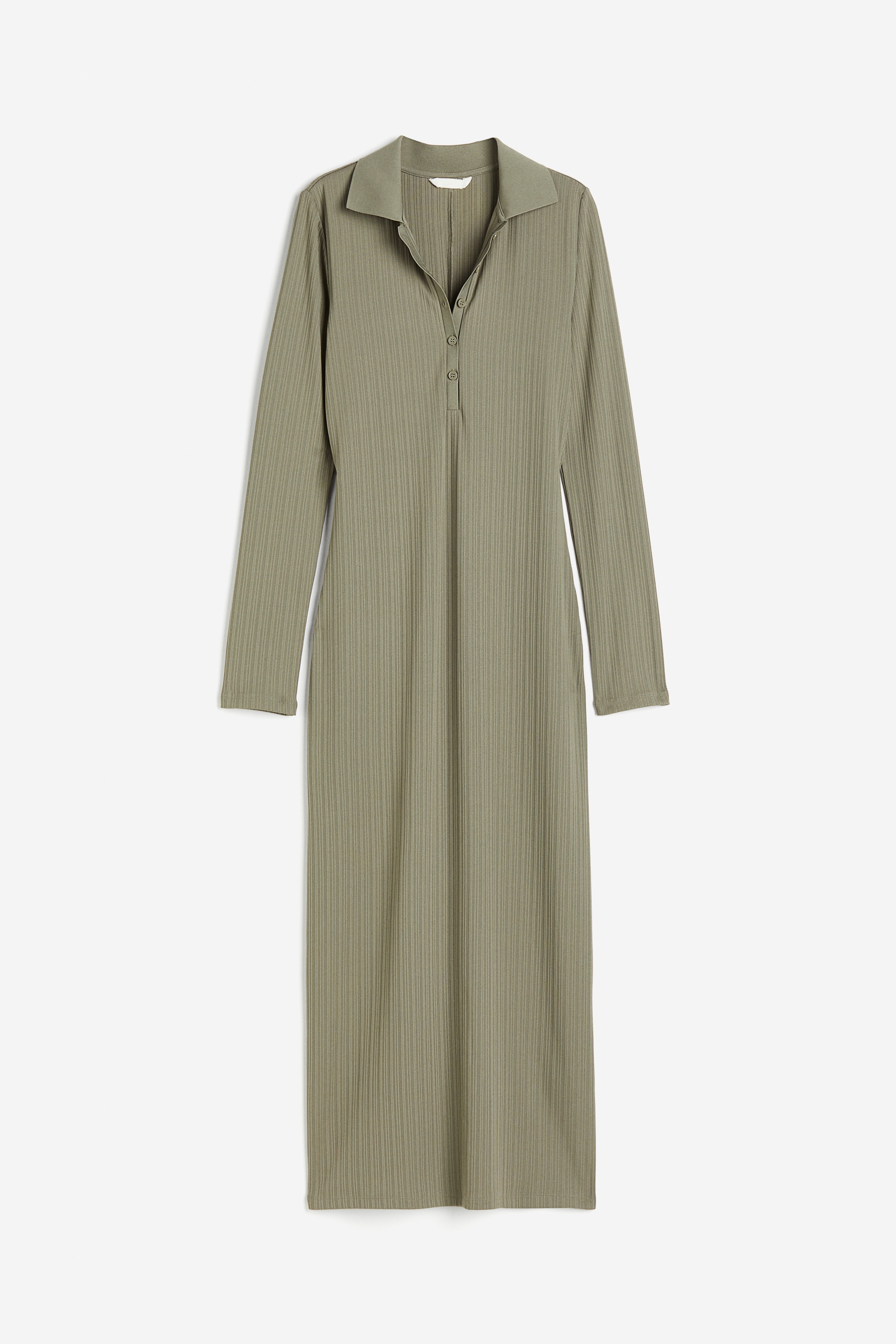 h&m collared jersey dress Women's Dark grey full_product_name-Men's Dressing Gown Tartan Black Watch Wool Navy