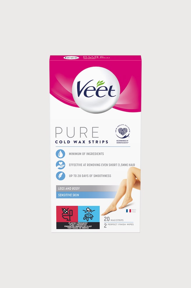 Pure Cold Wax Strips Legs And Body Sensitive Skin - Sensitiv Hud - 1