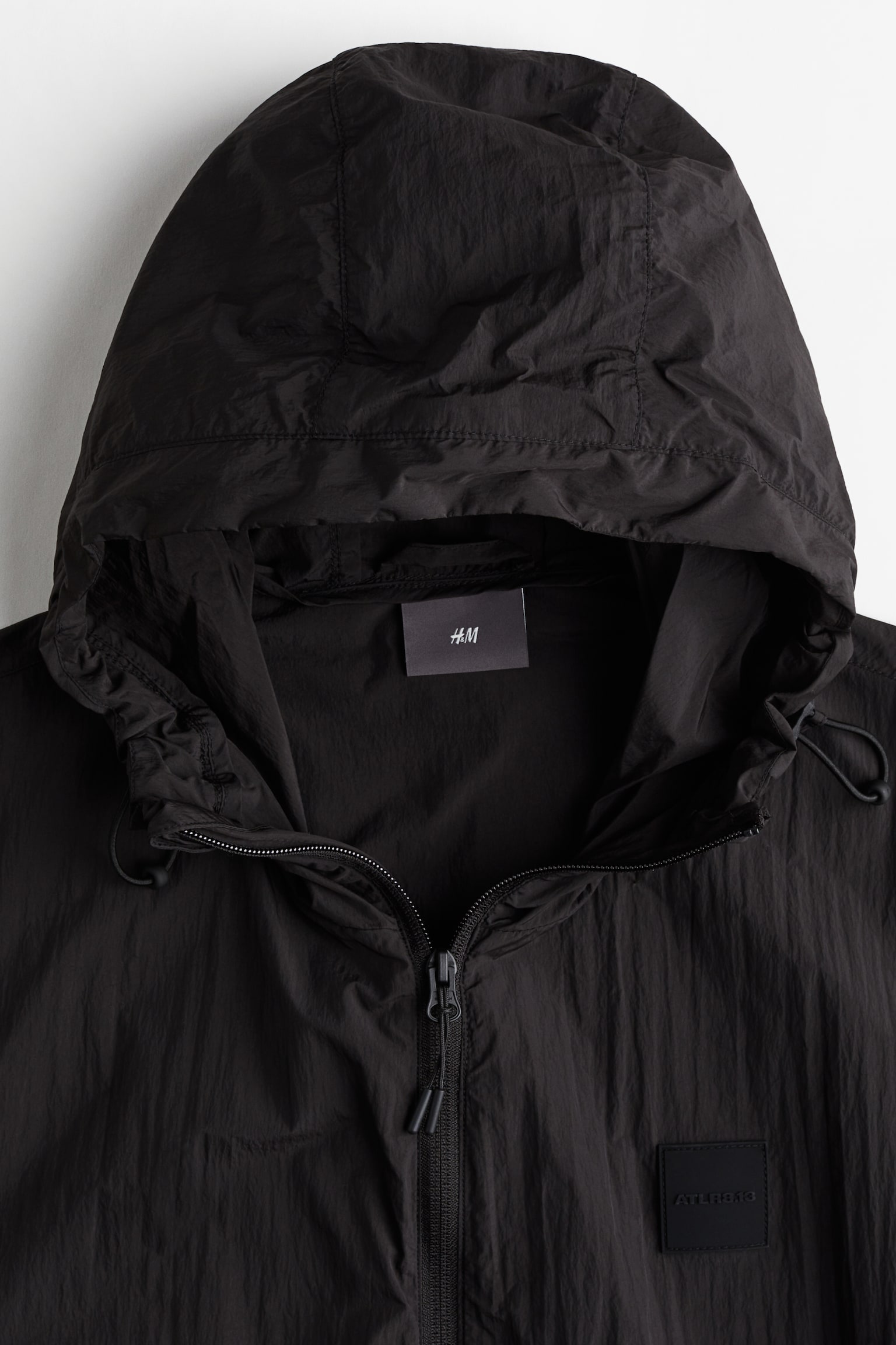 Regular Fit Nylon windbreaker - Black - 6