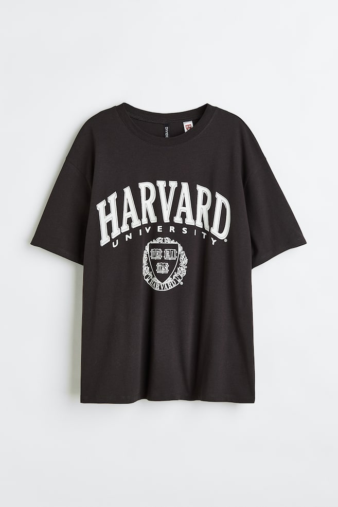 Oversized T-shirt med tryck - Svart/Harvard/Ljus khakigrön/Britney/Ljusbeige/The Who/Mörkblå/Musse Pigg/dc - 2
