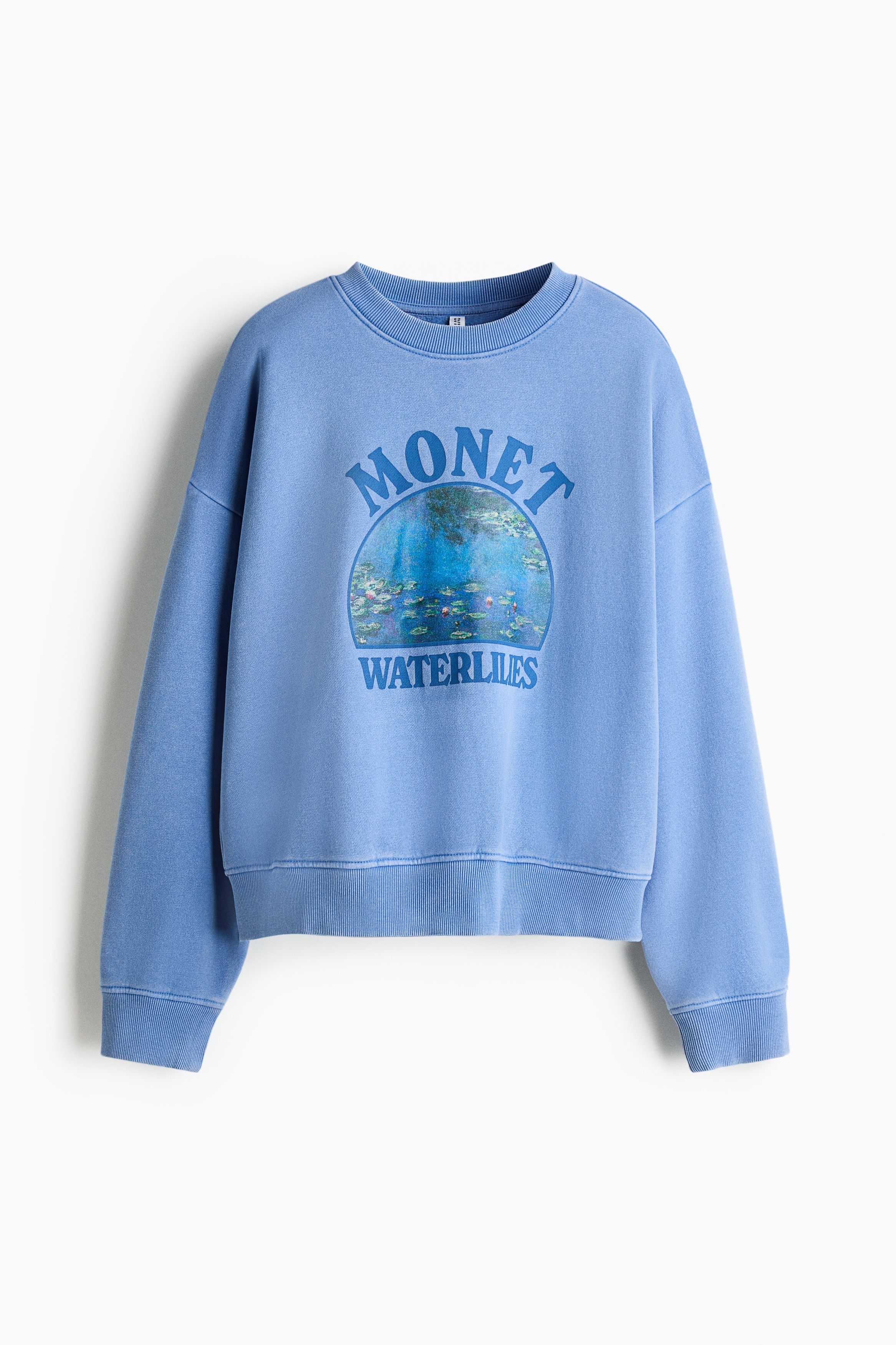 Oversized Sweatshirt with Printed Motif - Blue/Monet/Light beige/Cezanne/Pink/Matisse