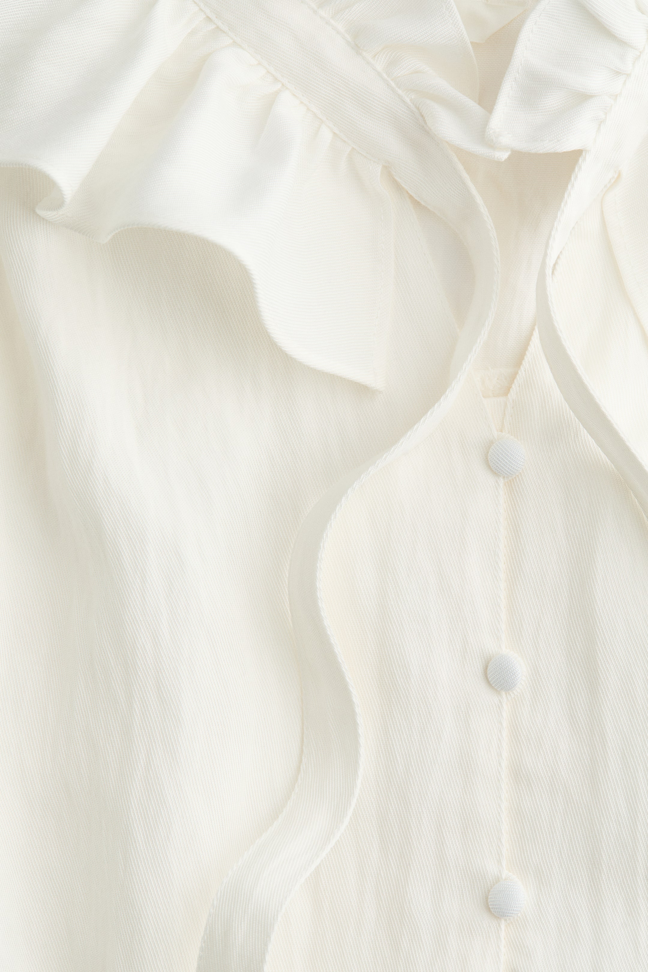 拡大画像を表示: フリルカラーブラウス - ホワイト - レディース | H&M JP 6