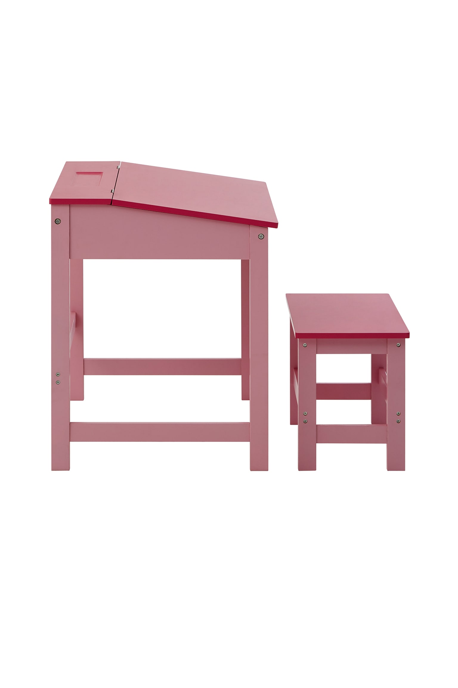 Kids Desk And Stool - Pink/White/Blue - 6